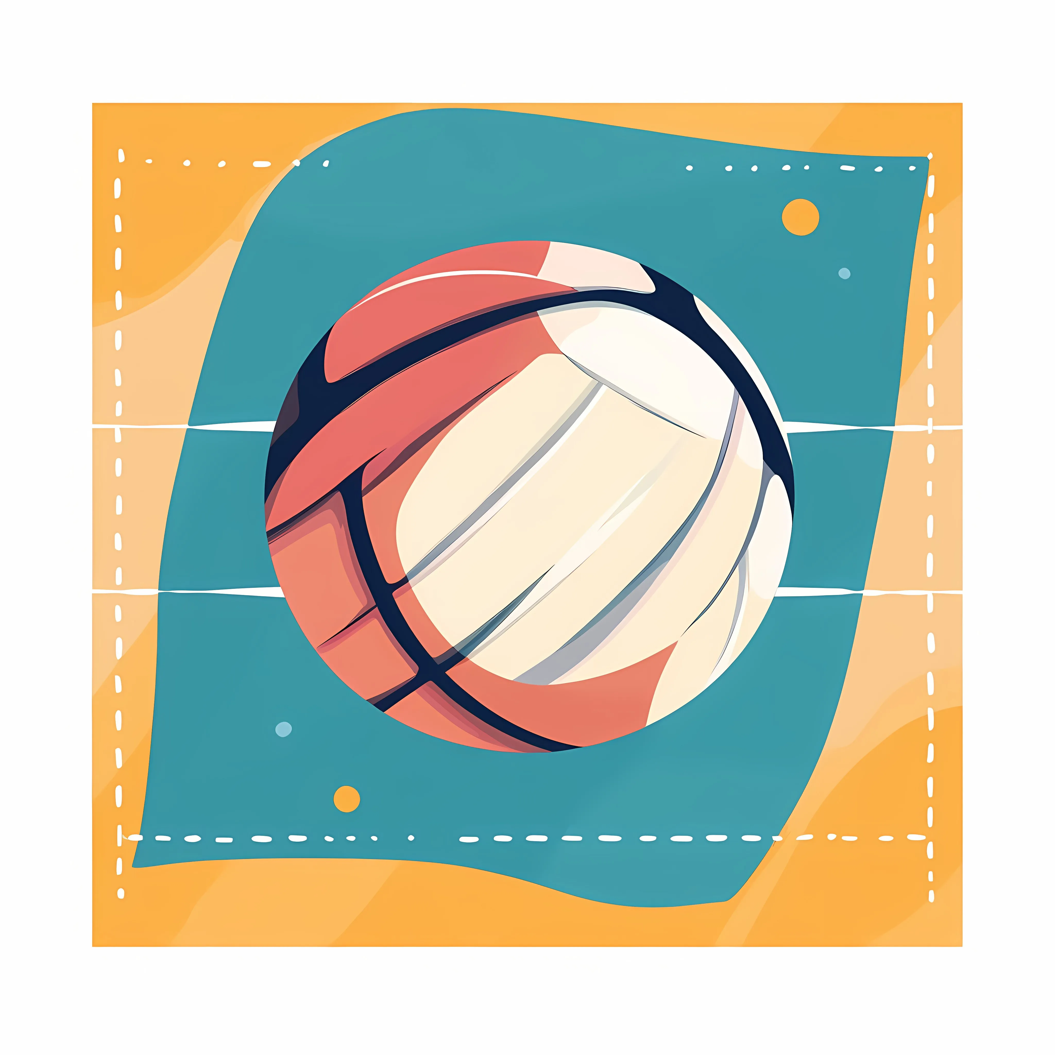 Volleyball Ball Vector Illustration for Sports Equipment — free download from Dotvec