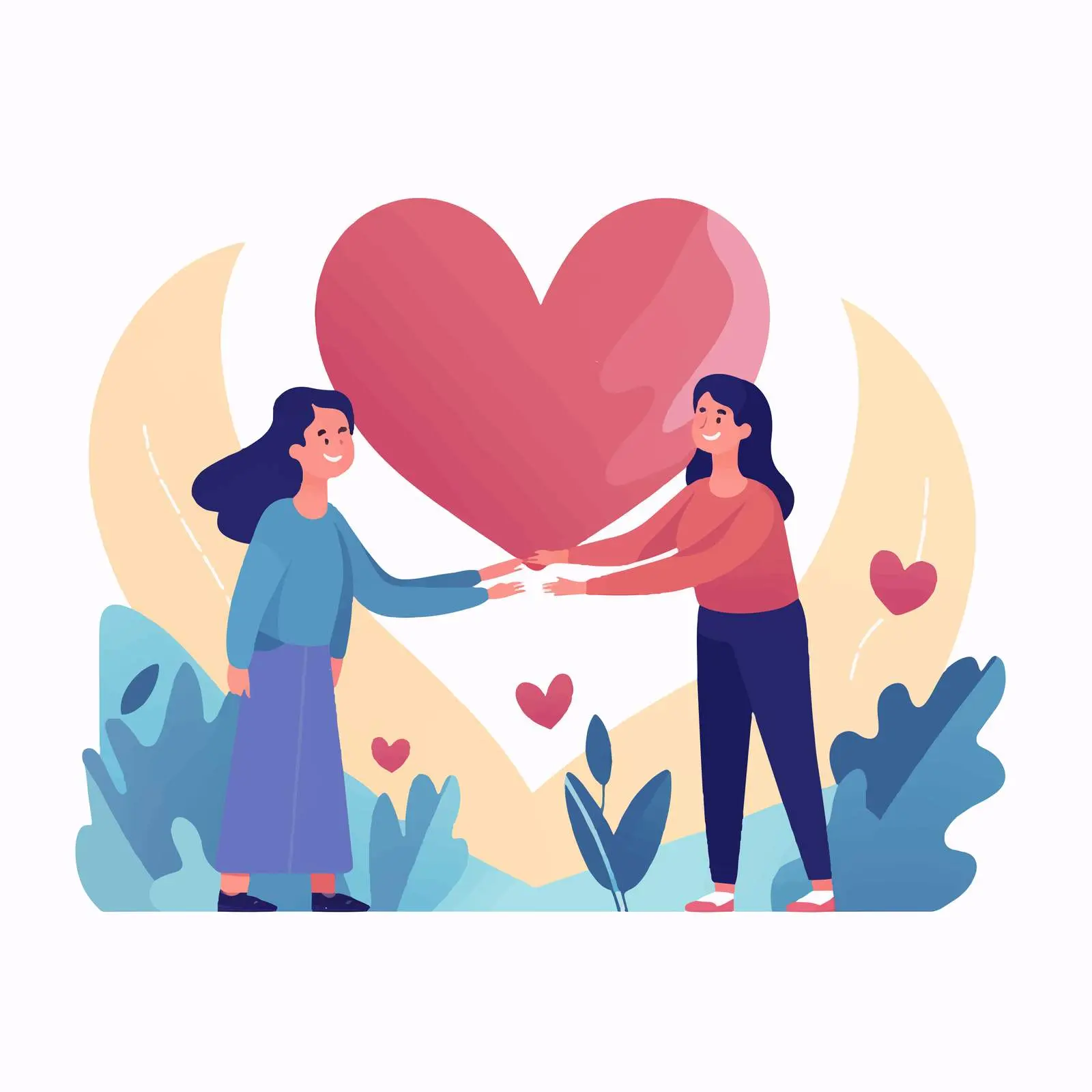 Helping Hands - Volunteer Assistance Vector — free download from Dotvec