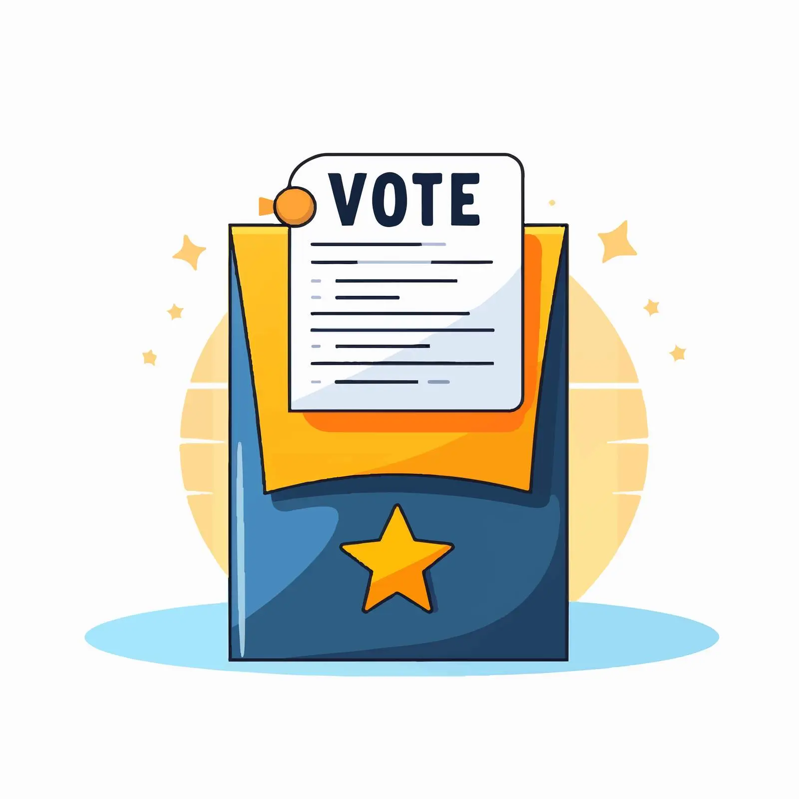Vote Banner with Check Mark for Elections — free download from Dotvec