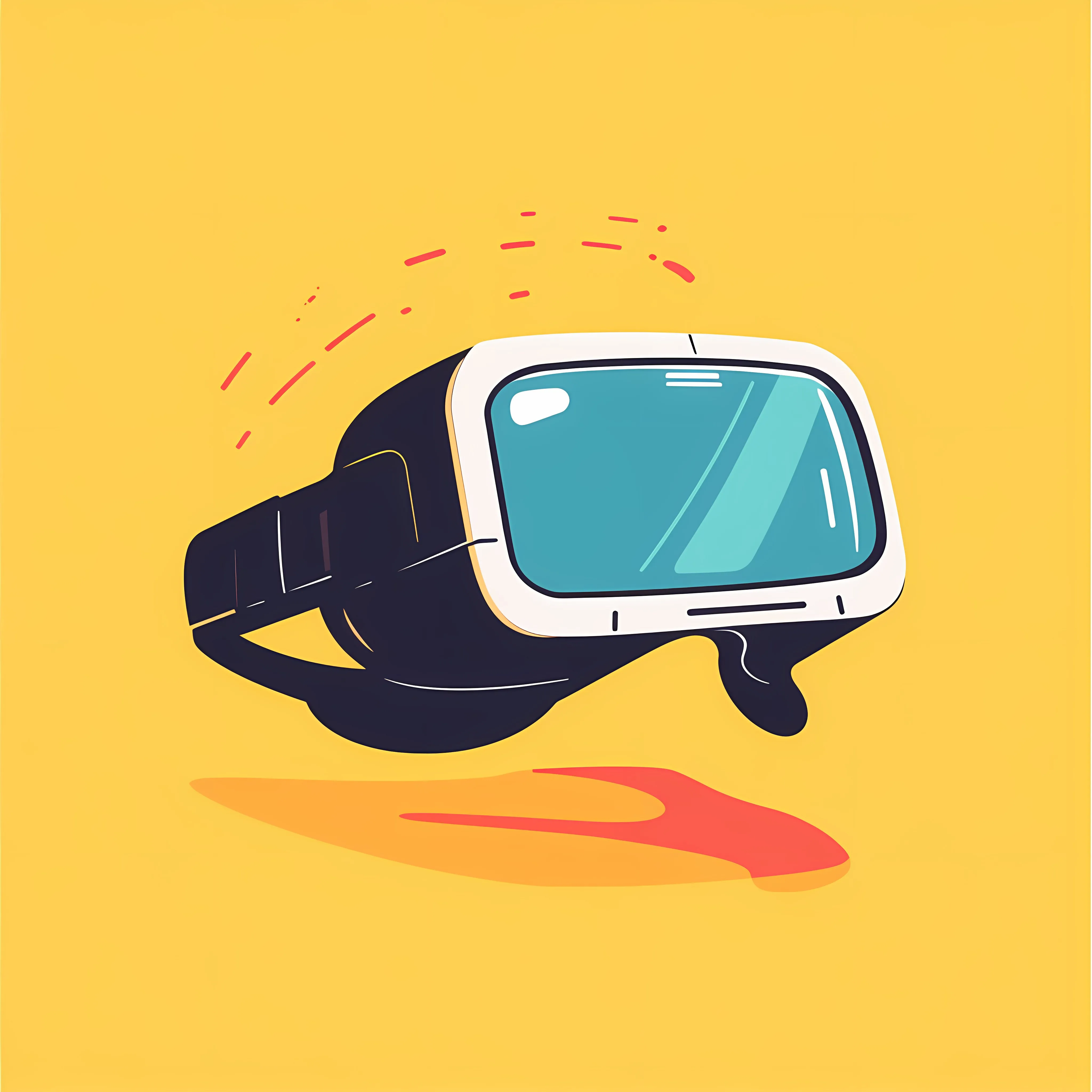 VR Glasses Technology Flat Vector Illustration – free virtual environments image from Dotvec