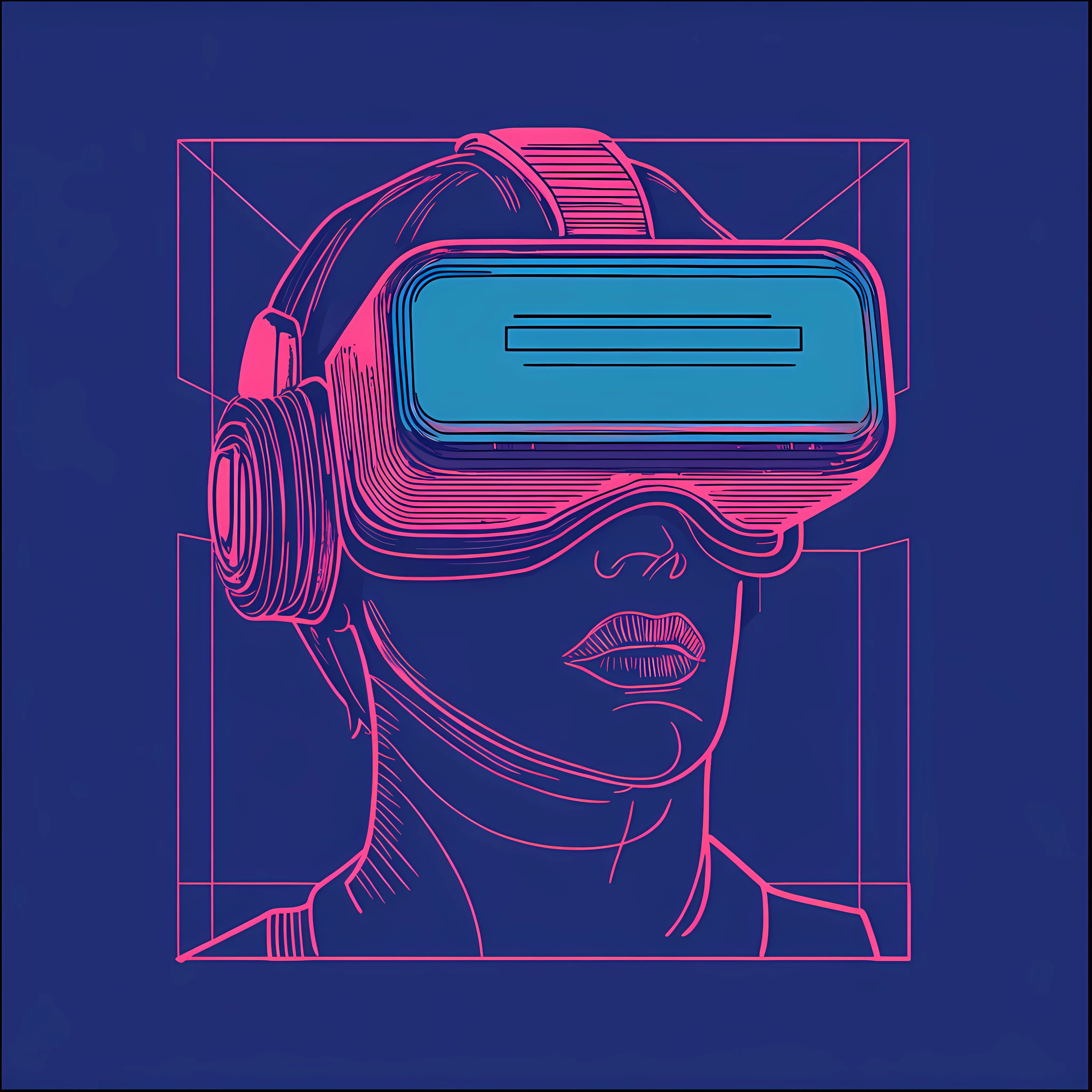 Flat Vector Illustration of VR Glasses Technology — free download from Dotvec