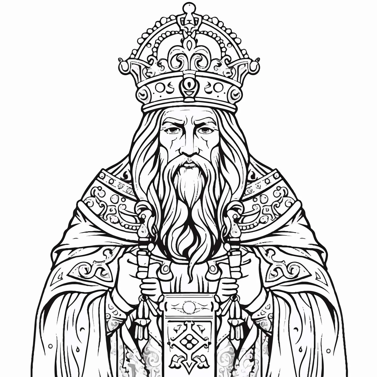 Vukashin Mandrapa Byzantine Coloring Page — free download from Dotvec