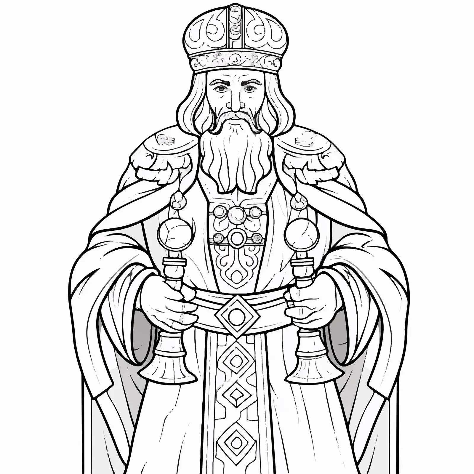 Byzantine Coloring Page Featuring Vukashin Mandrapa — free download from Dotvec