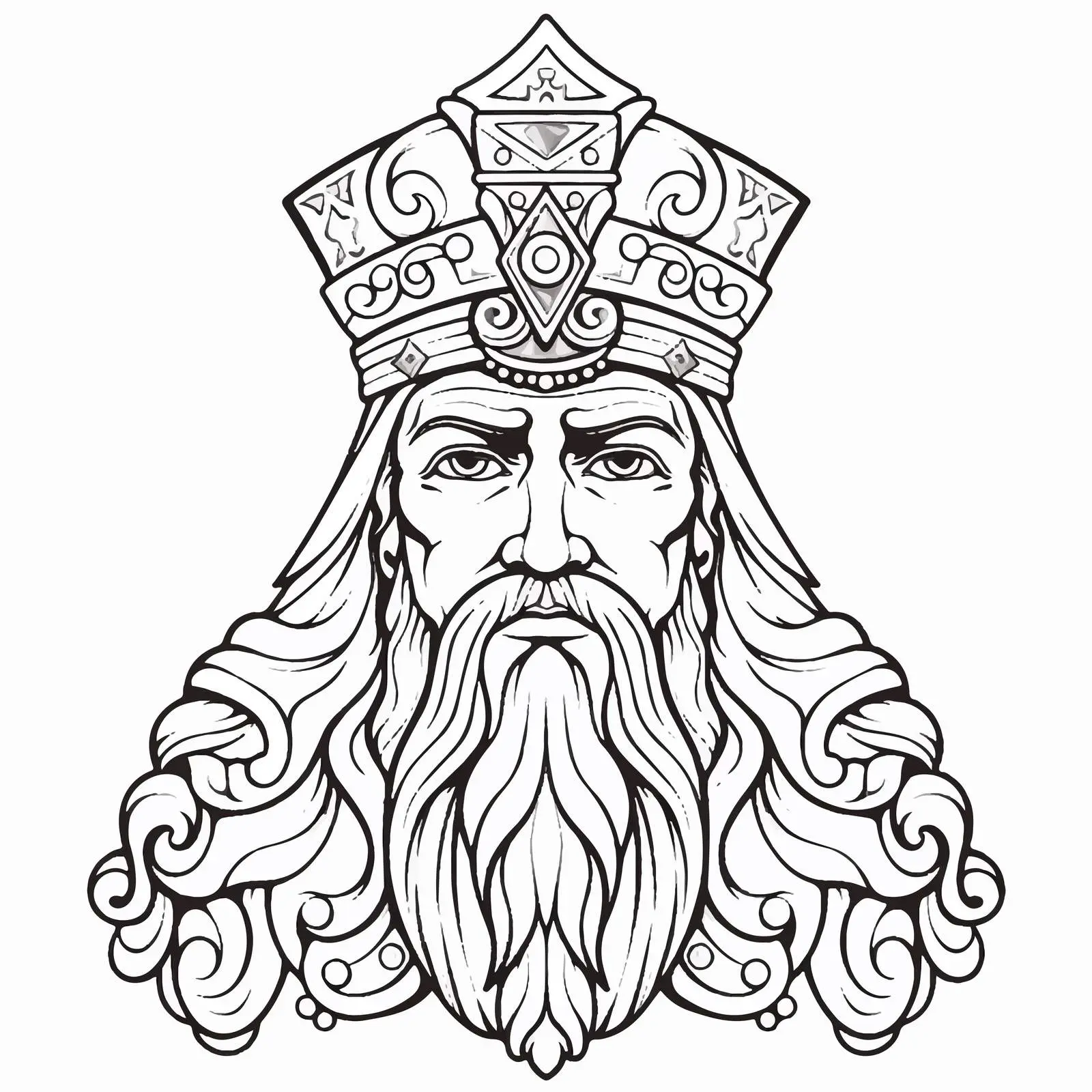 Byzantine Coloring Page of Vukashin Mandrapa – free creative education image from Dotvec