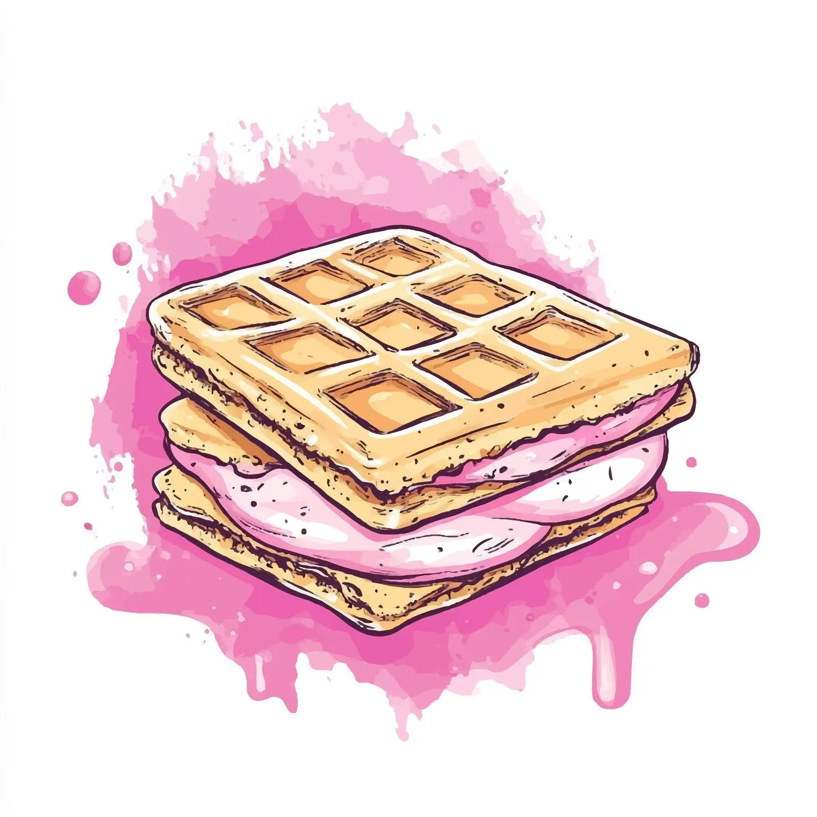 Hand-Drawn Wafer Sketch Isolated on White Background — free download from Dotvec