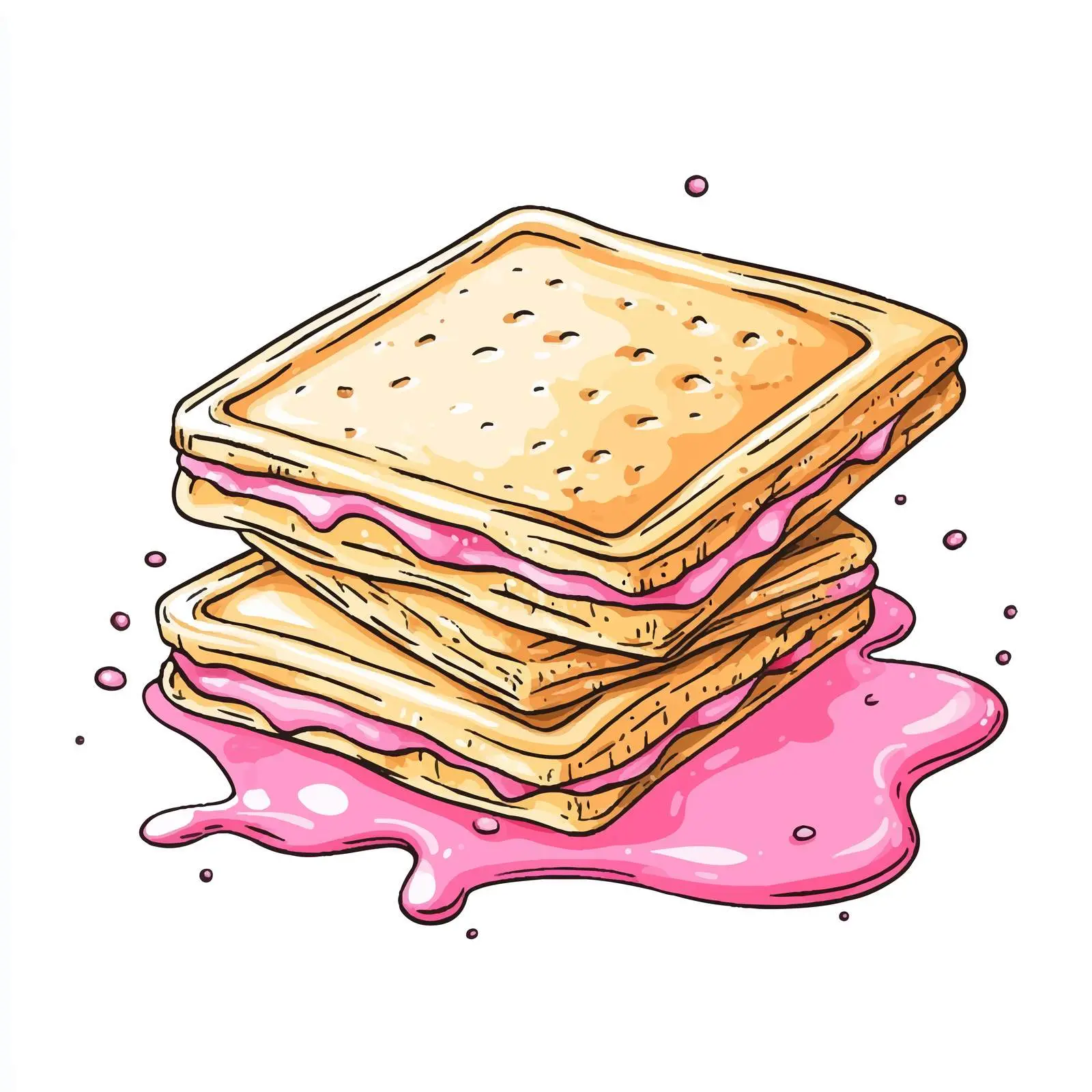 Hand-Drawn Wafer Sketch on White Background — free download from Dotvec