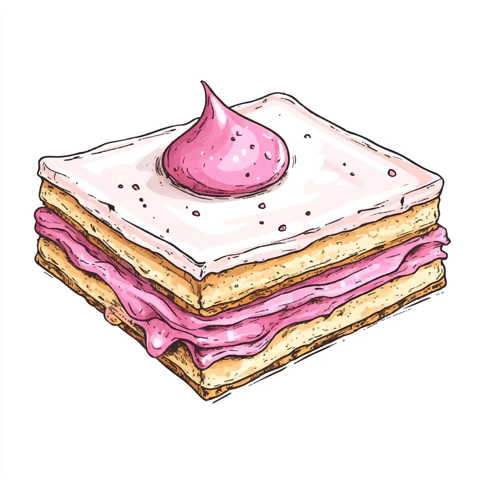 Hand-Drawn Wafer Sketch on White Background — free download from Dotvec