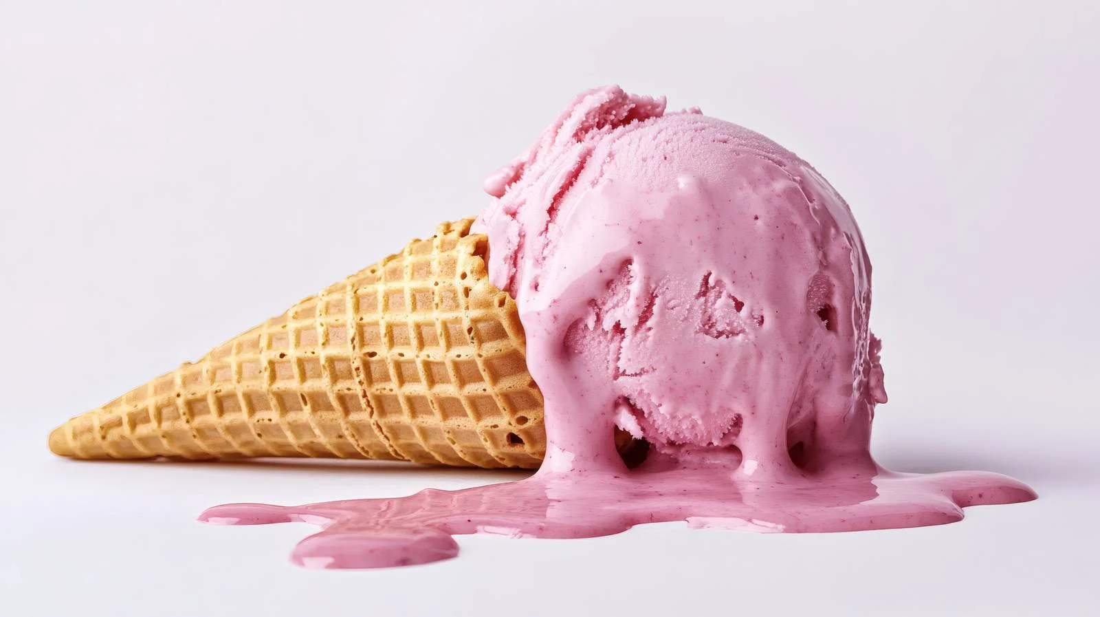 Delicious Wafer Cone with Pink Ice Cream — free download from Dotvec