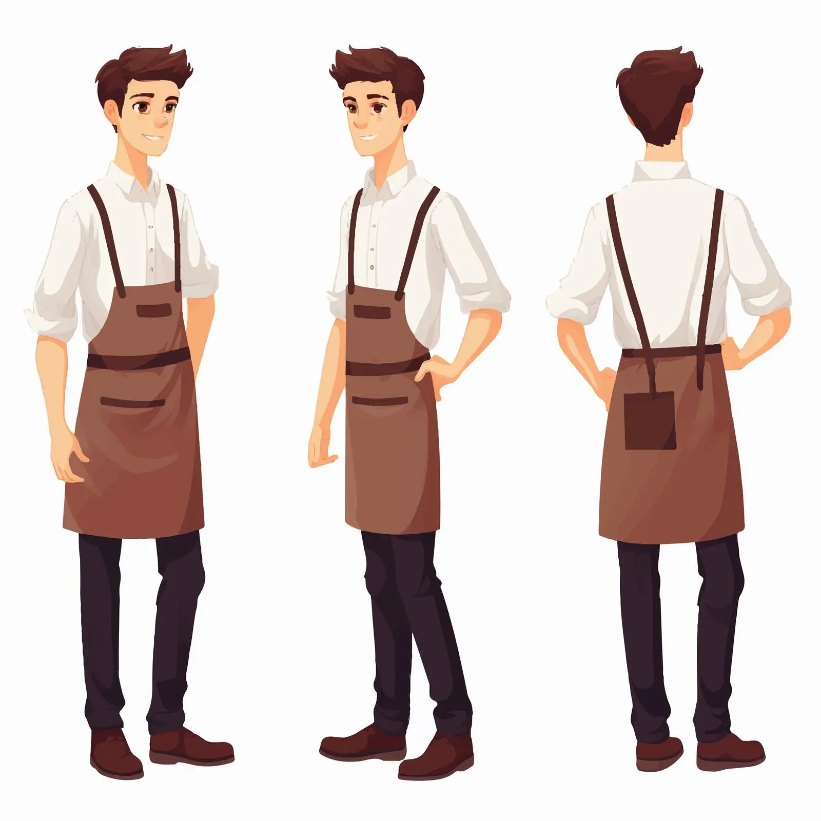 Professional Waiter in Restaurant Uniform — free download from Dotvec