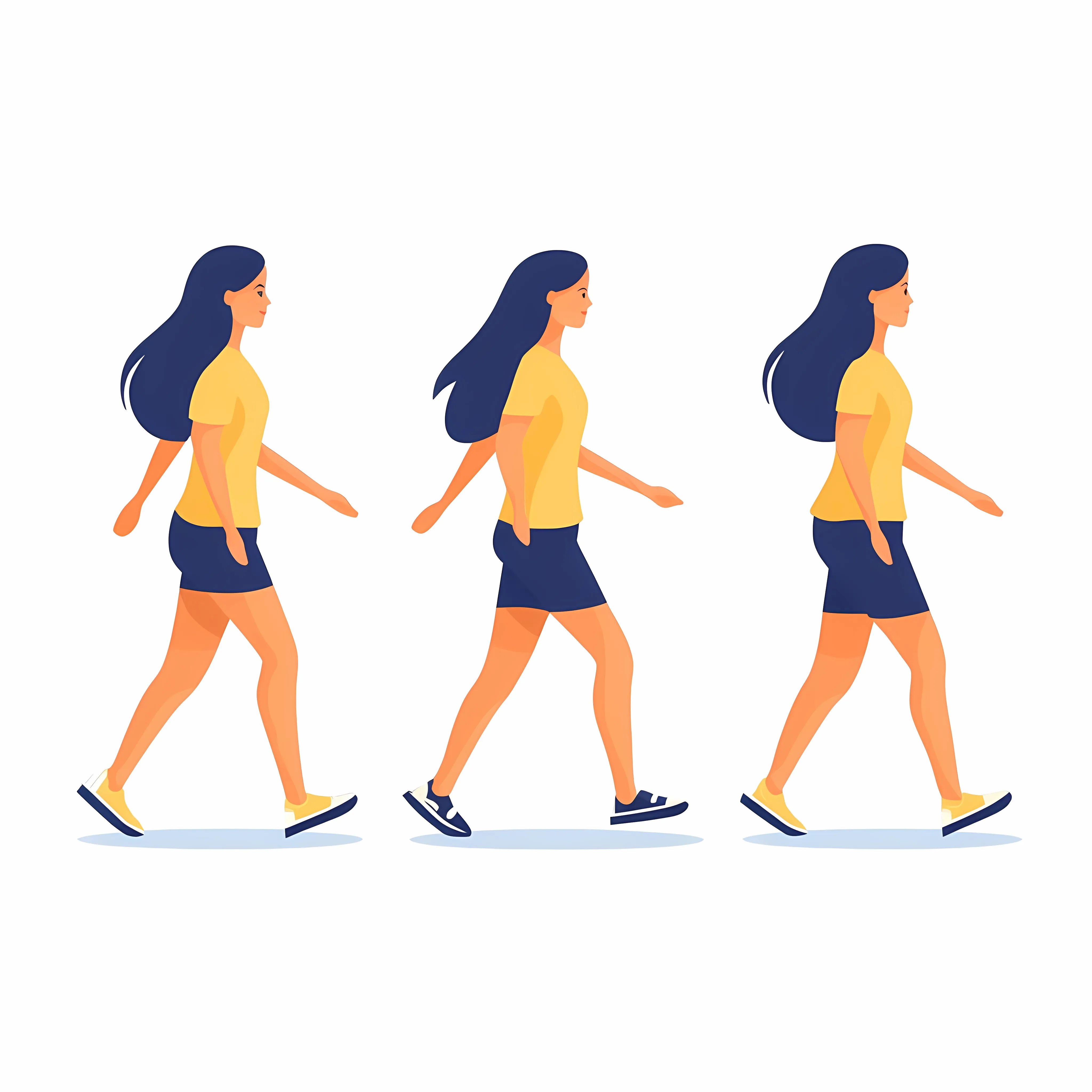 Woman Walking Sequence Animation in Motion — free download from Dotvec