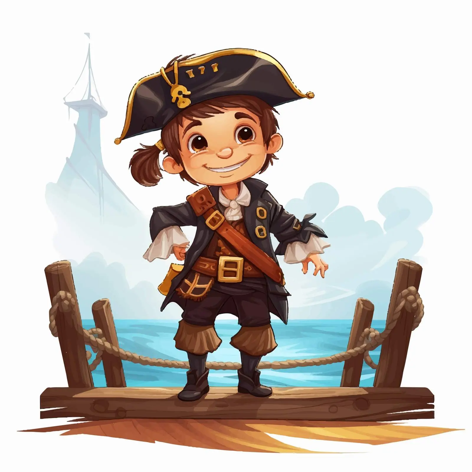 Pirate Boy Cartoon Banner Design — free download from Dotvec