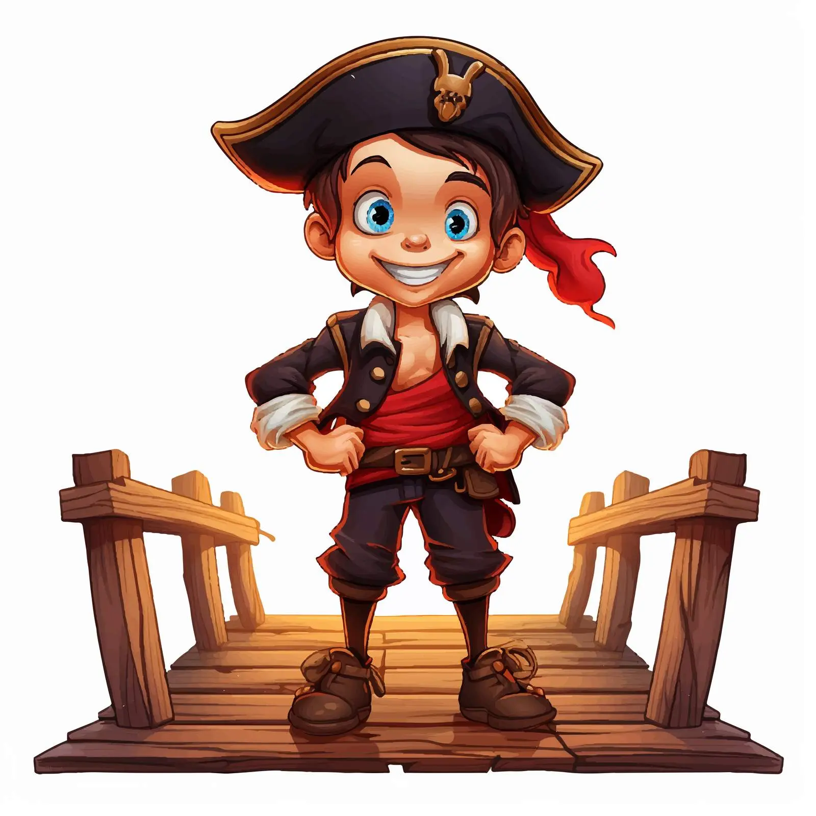 Pirate Boy Cartoon Vector Banner Design — free download from Dotvec