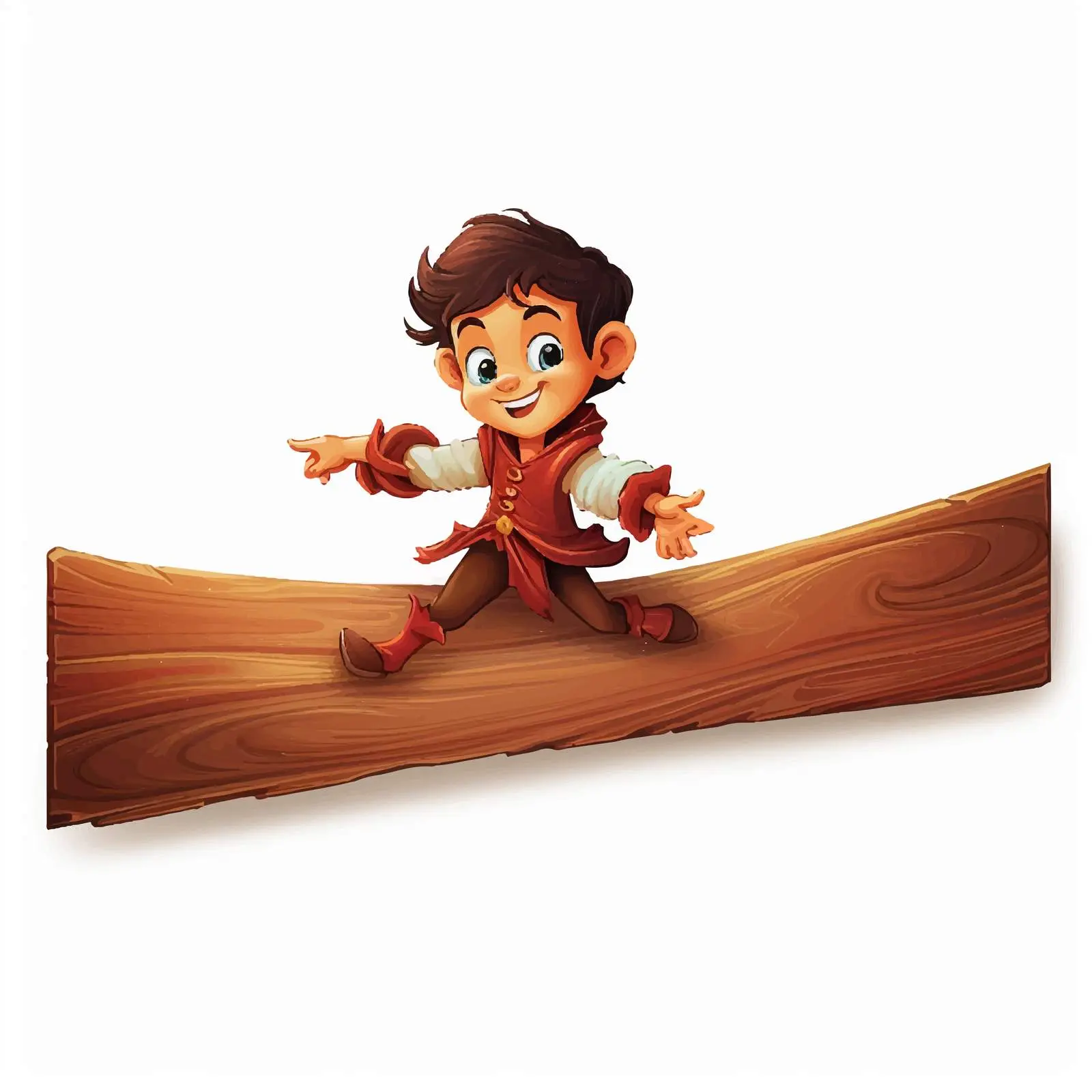 Pirate Boy Walks the Plank Vector Banner — free download from Dotvec