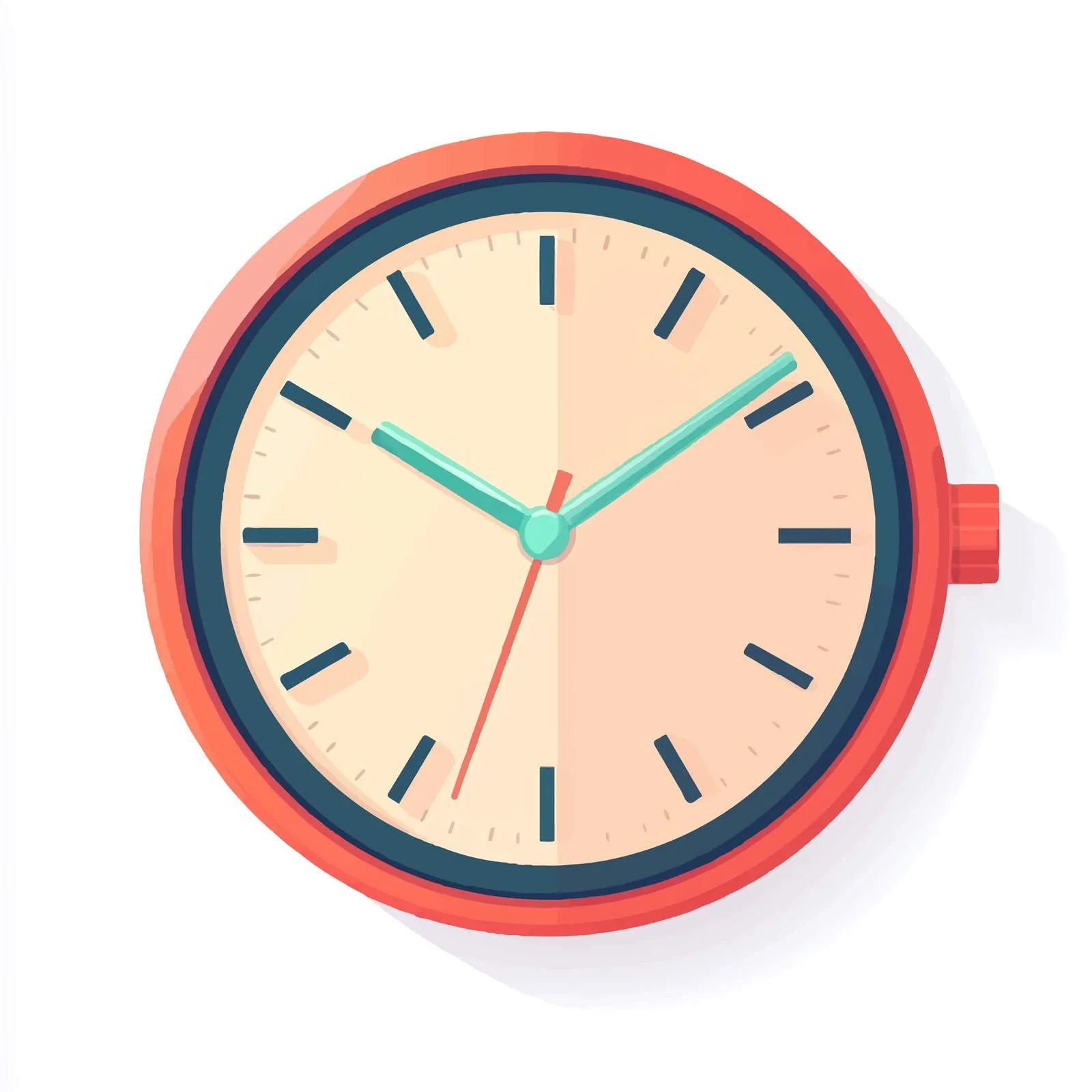 Contemporary Wall Clock Vector Illustration — free download from Dotvec