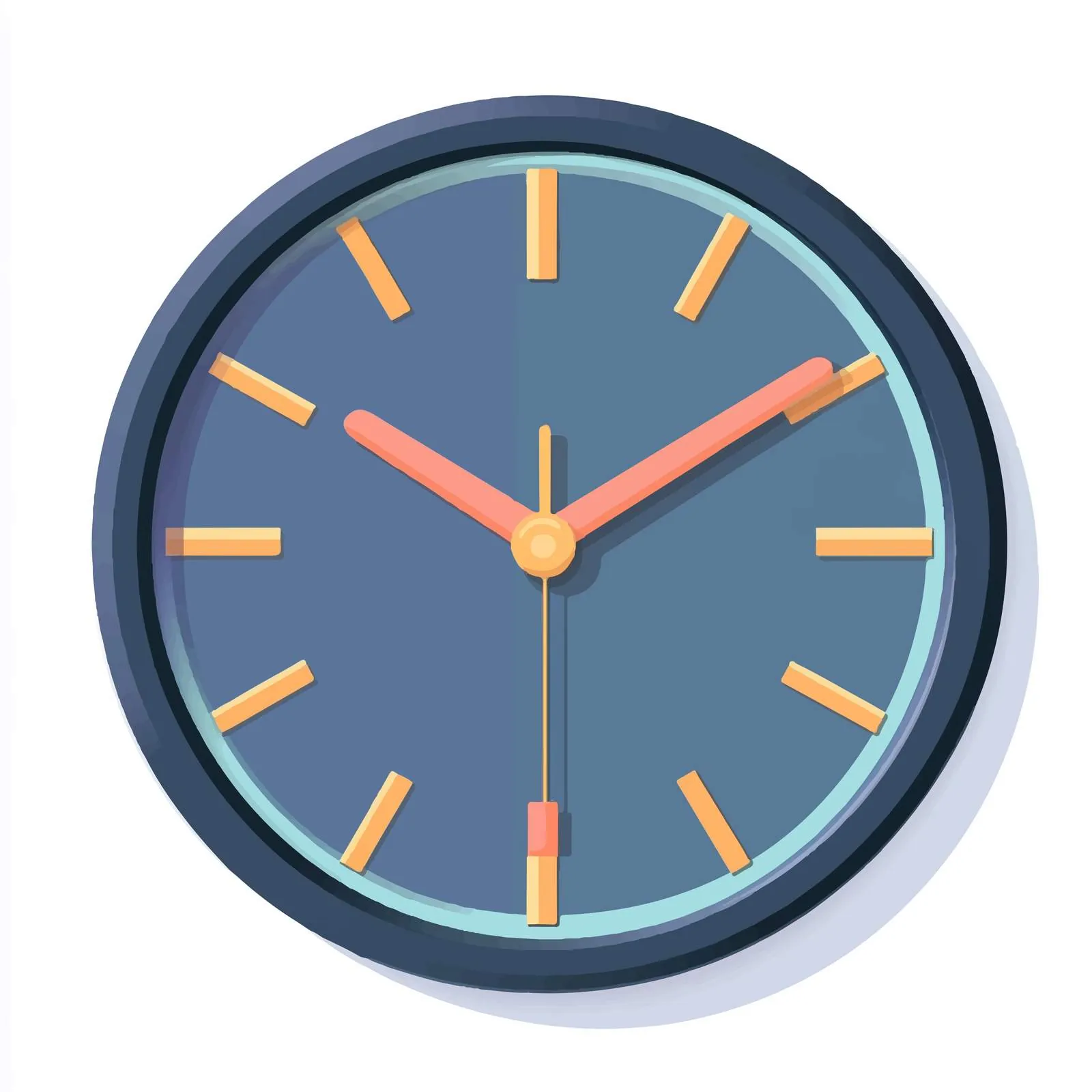 Contemporary Wall Clock Vector Illustration – free wall clock image from Dotvec