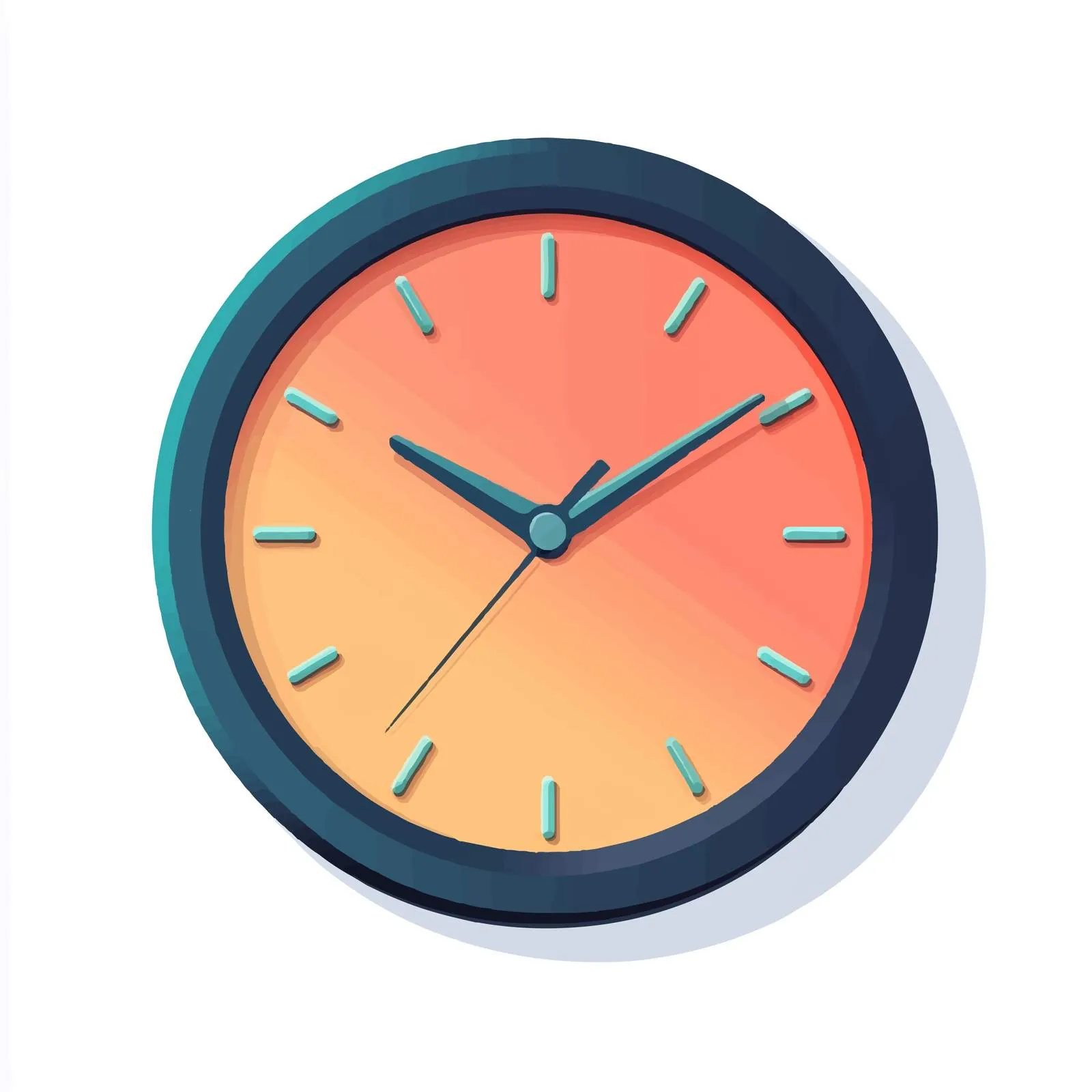 Contemporary Wall Clock Vector Illustration — free download from Dotvec