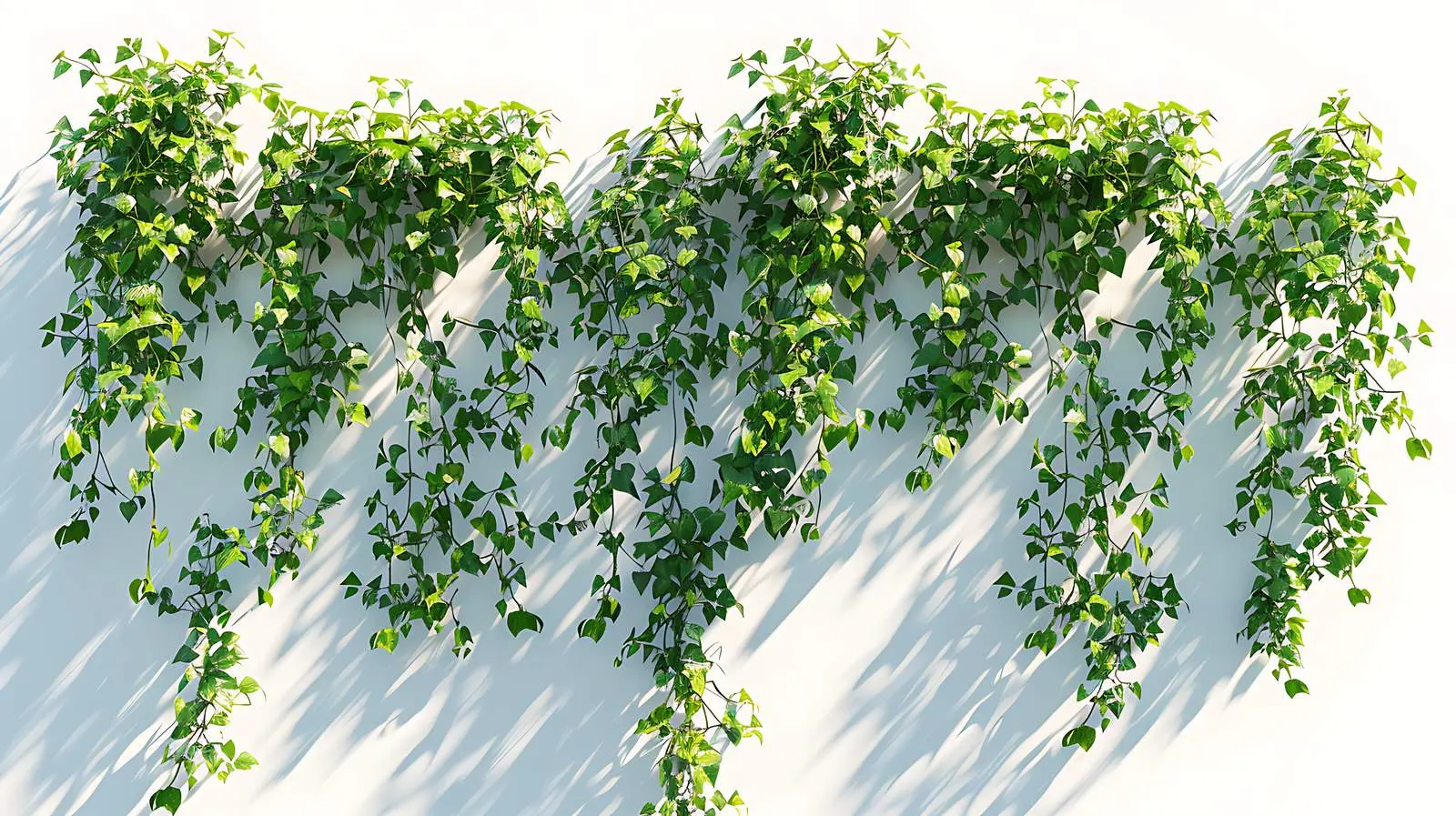 Green Leaves Wall with Sunlight Shadows — free download from Dotvec