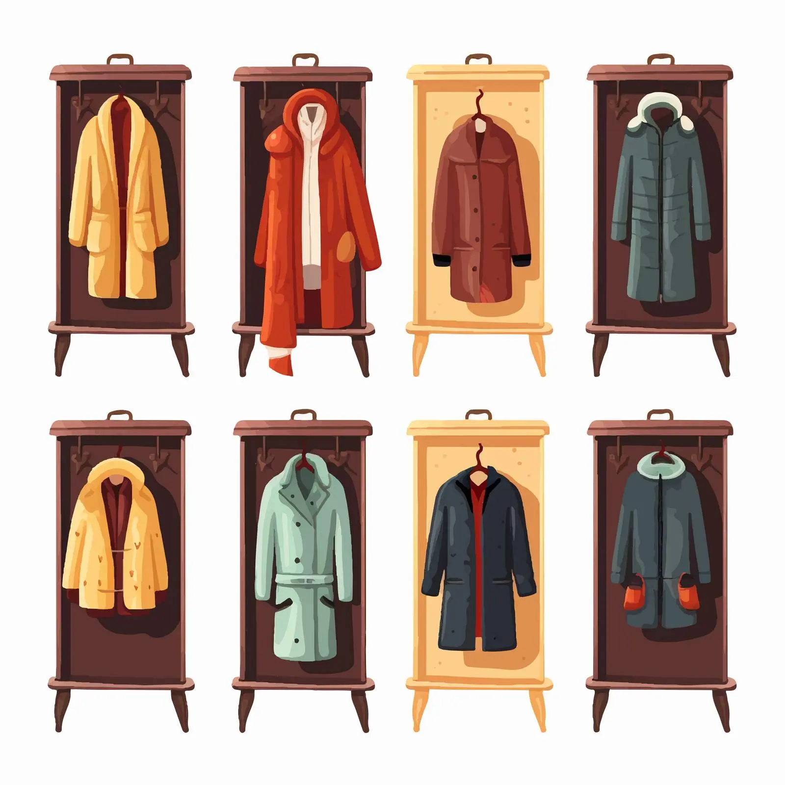 Cartoon Wardrobe Vector Illustration Design — free download from Dotvec