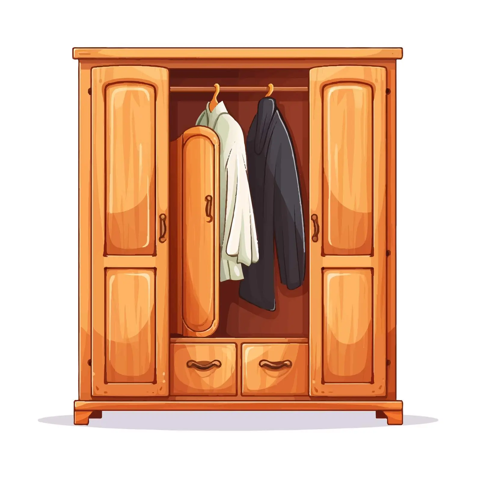 Cartoon Wardrobe Vector Illustration — free download from Dotvec