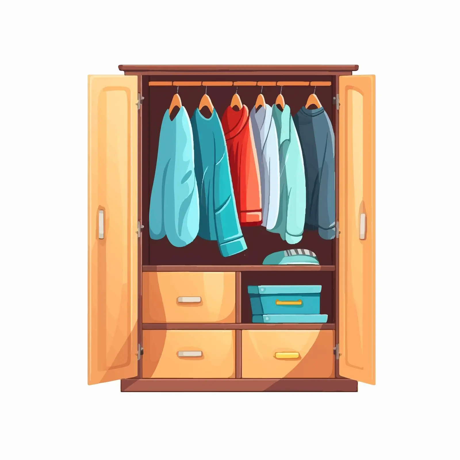 Isolated Wardrobe Vector Illustration on White Background — free download from Dotvec