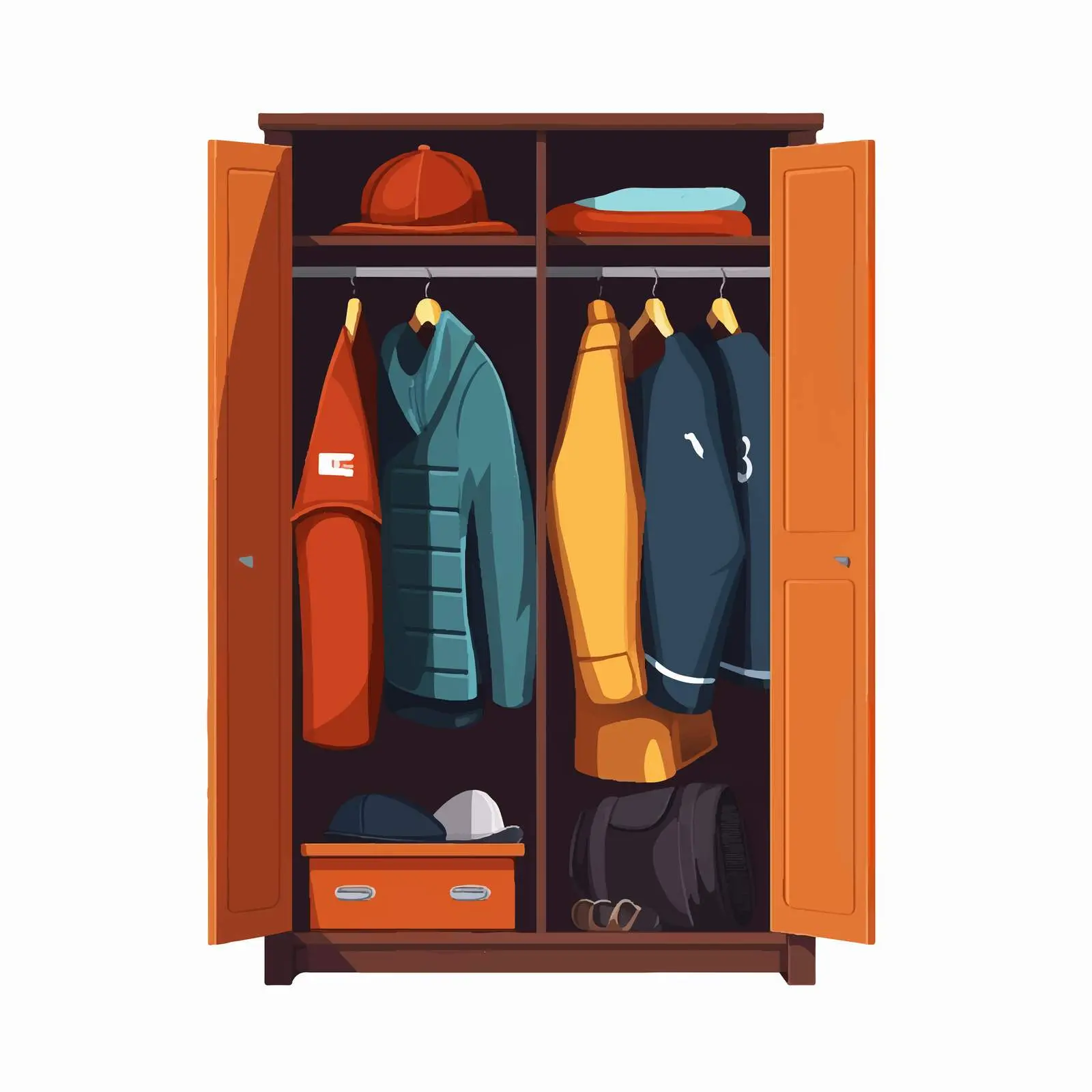 Isolated Wardrobe Vector Illustration on White Background — free download from Dotvec