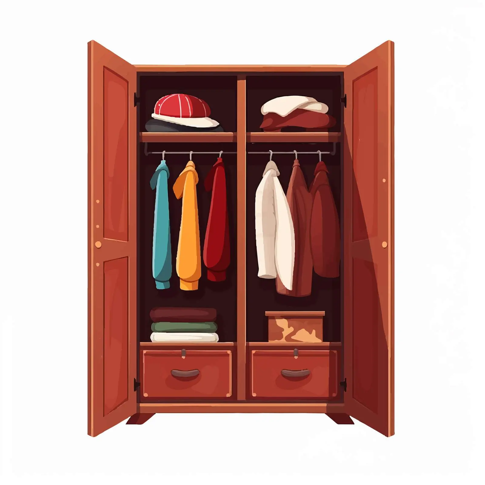 Isolated Wardrobe Vector Illustration on White Background — free download from Dotvec