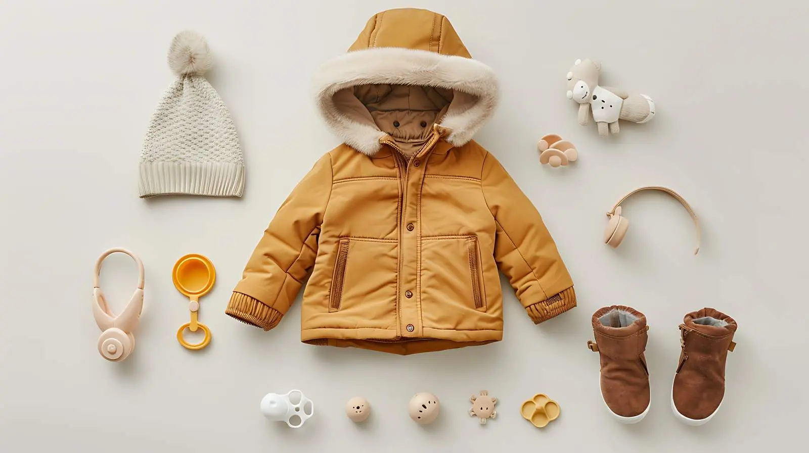 Warm Winter Outfit for Children with Accessories — free download from Dotvec