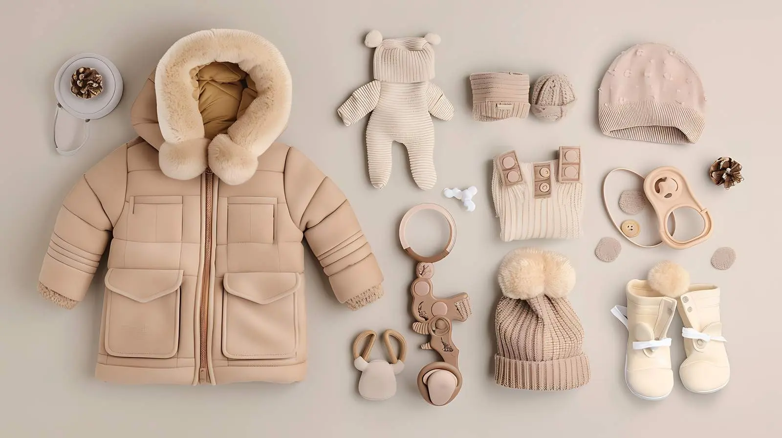 Winter Children's Suede Booties and Accessories – free cold image from Dotvec