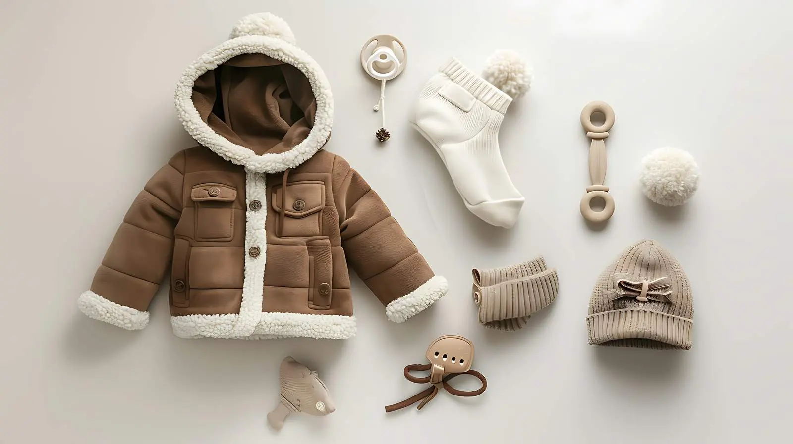 Cozy Winter Childrens Suede Booties and Accessories — free download from Dotvec
