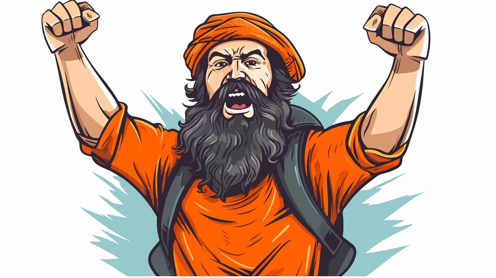 Protester Line Drawing — free download from Dotvec