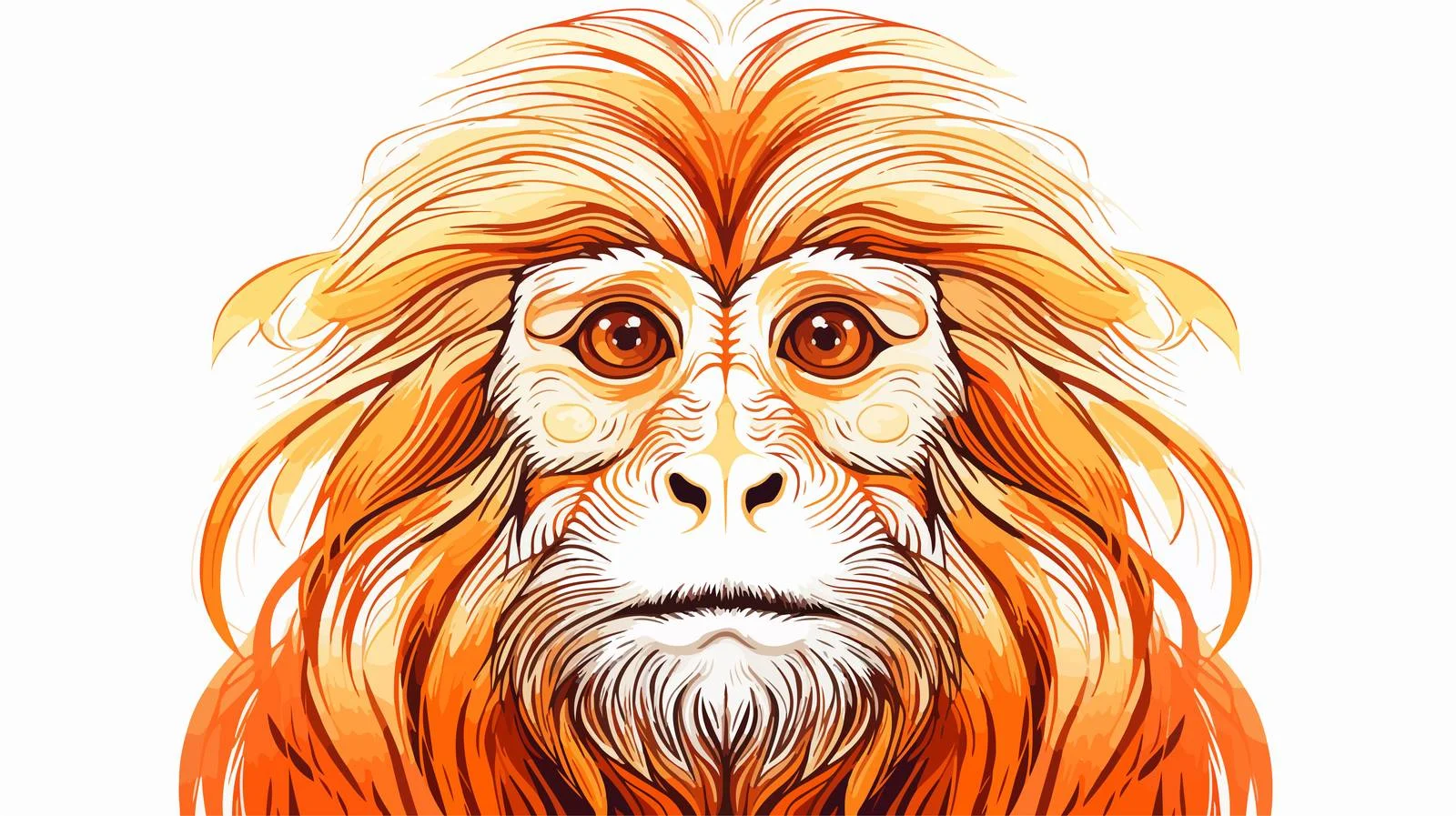Artistic Monkey Line Drawing — free download from Dotvec