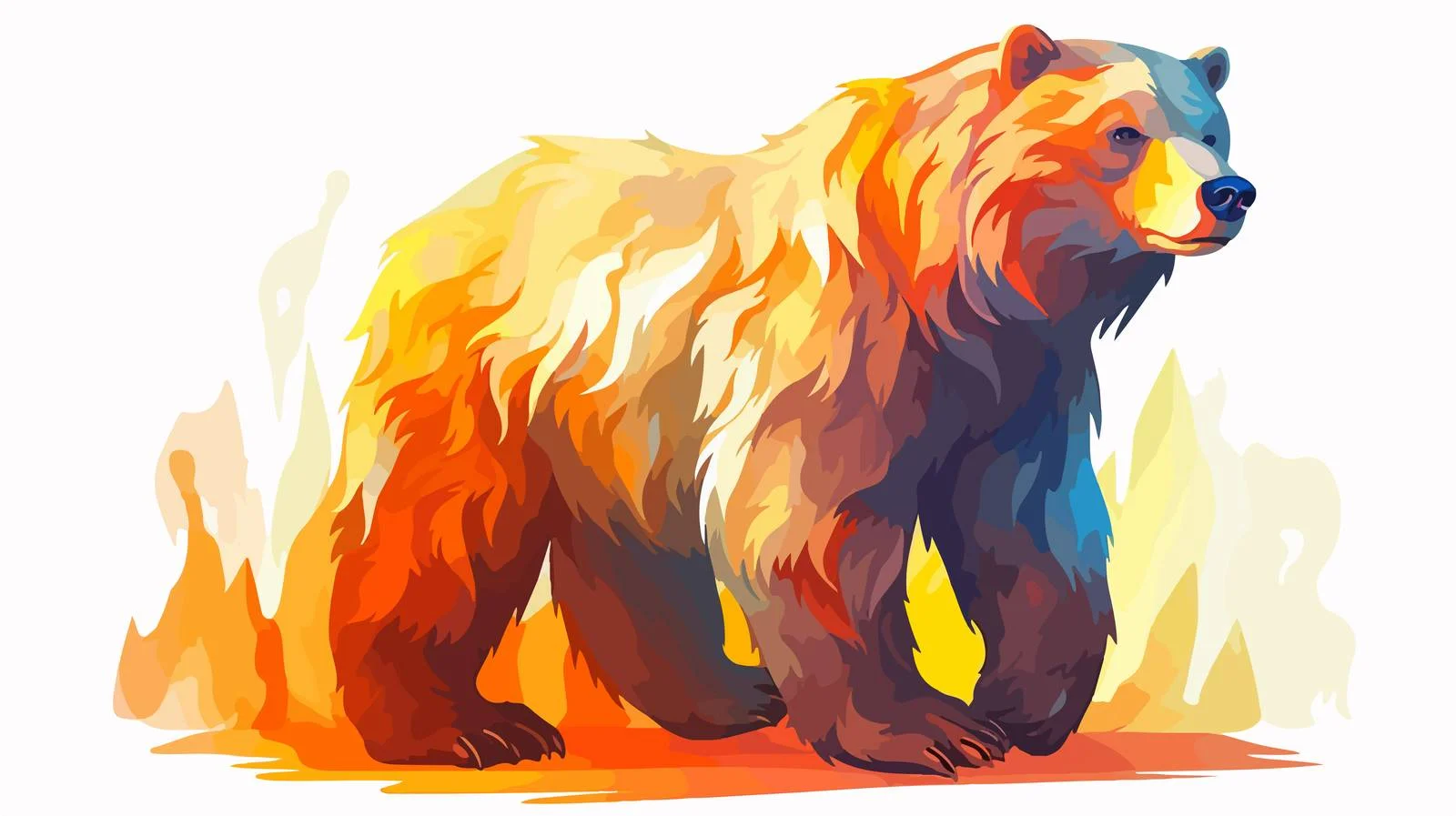 Cartoon Bear Line Drawing — free download from Dotvec