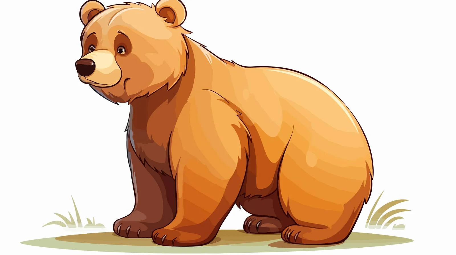 Cartoon Bear Line Drawing Illustration — free download from Dotvec