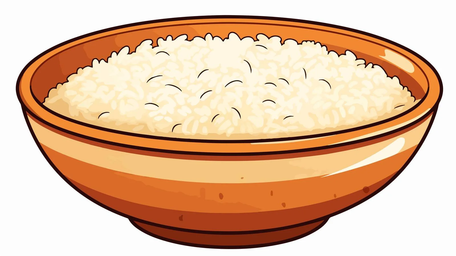 Cartoon Rice Bowl Drawing — free download from Dotvec
