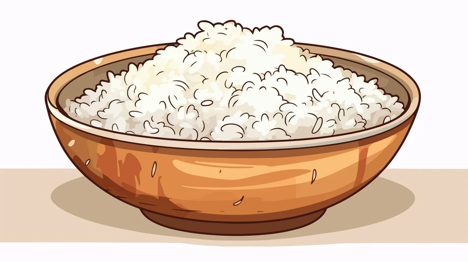 Illustrated Cartoon Rice Bowl — free download from Dotvec