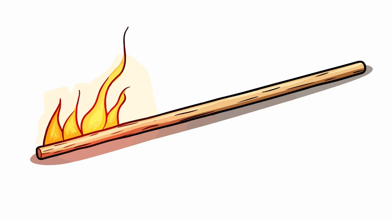 Burnt Match Cartoon Line Drawing — free download from Dotvec