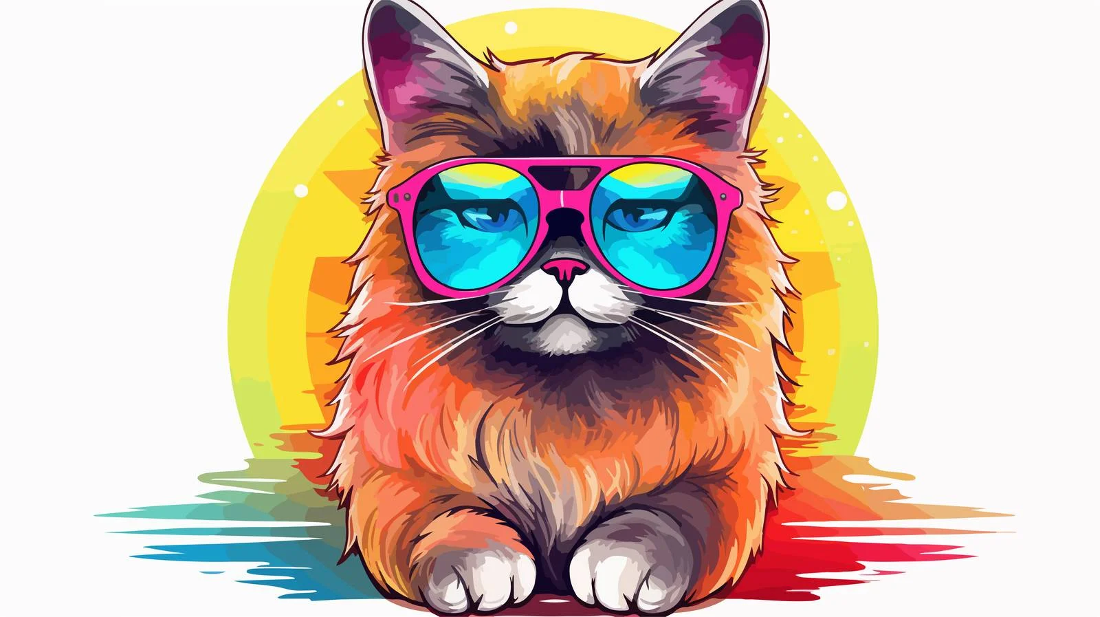 Cartoon Cat Line Drawing — free download from Dotvec