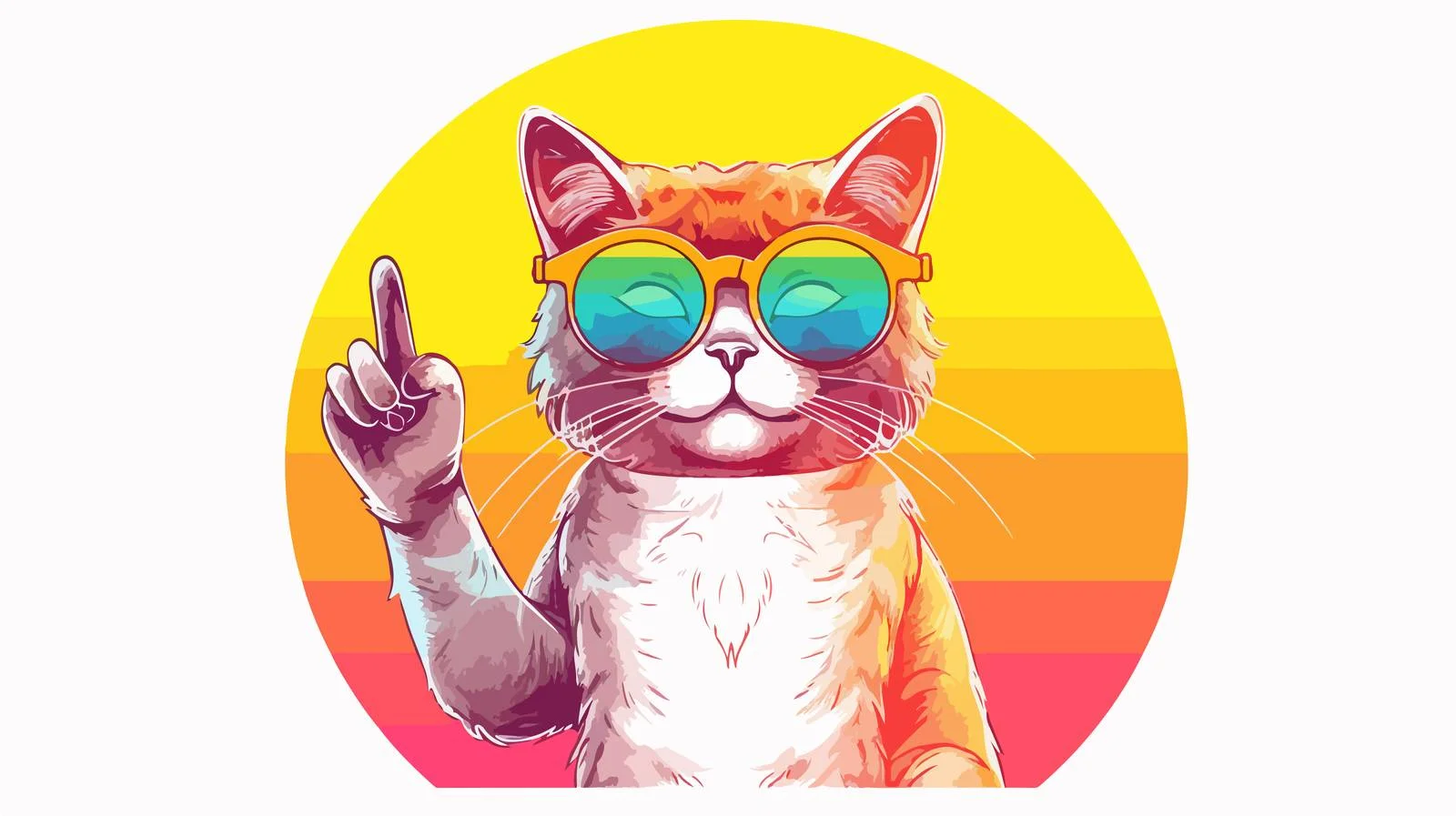 Charming Cartoon Cat Line Drawing — free download from Dotvec