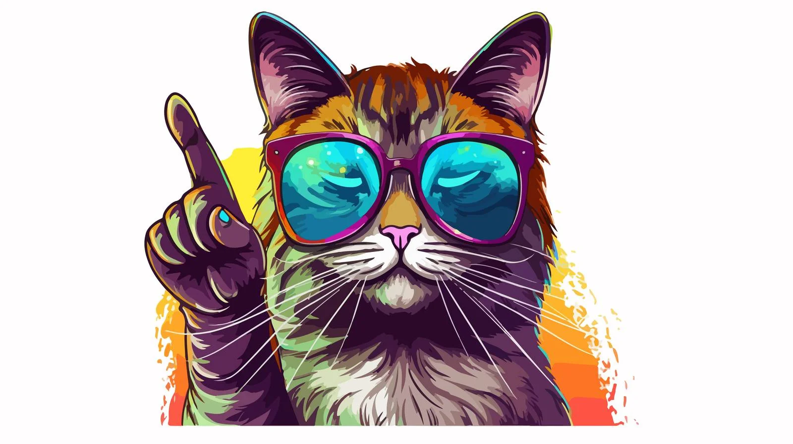 Cat Cartoon P Line Drawing — free download from Dotvec