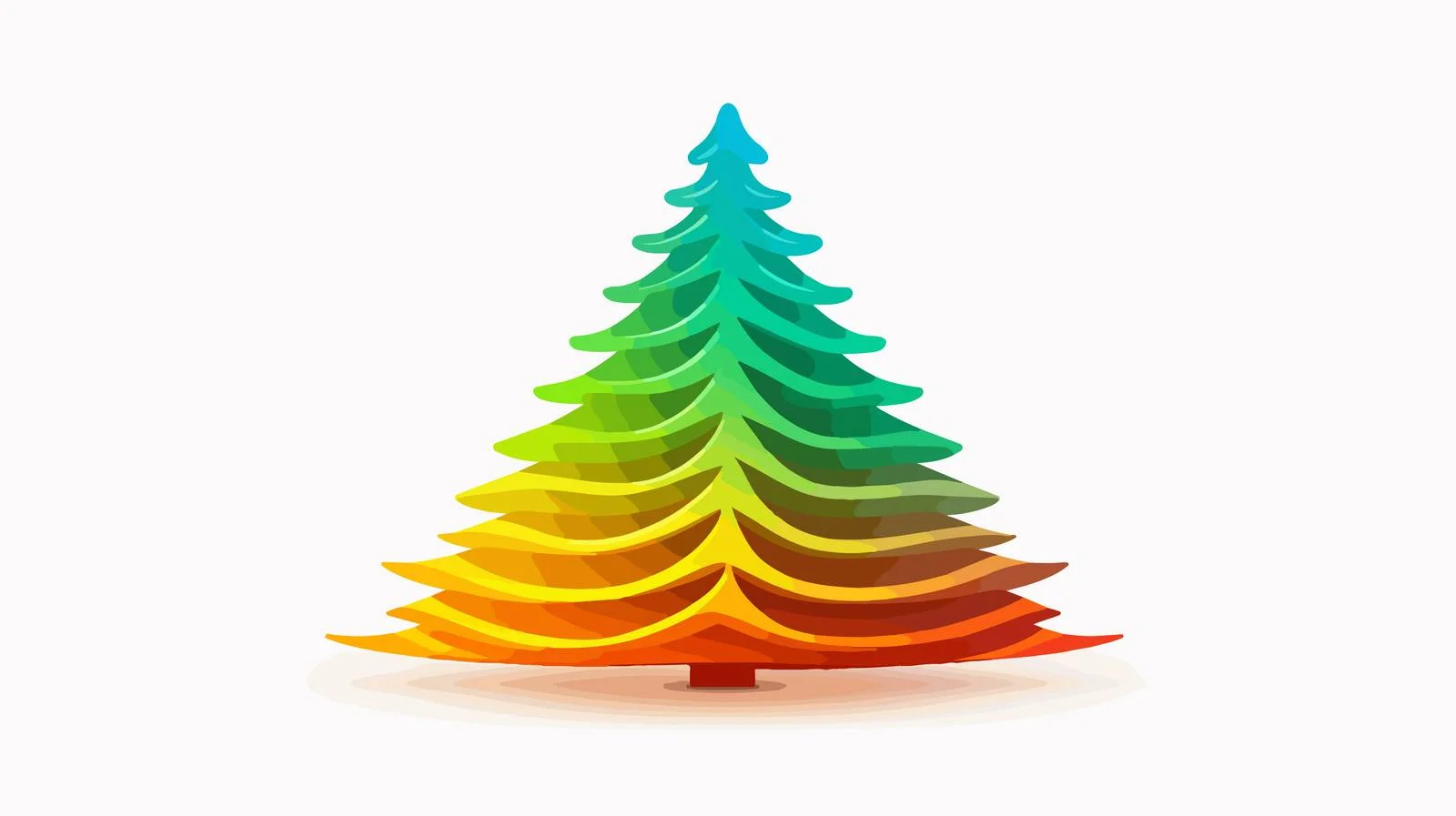 Christmas Cartoon Tree Line Art — free download from Dotvec