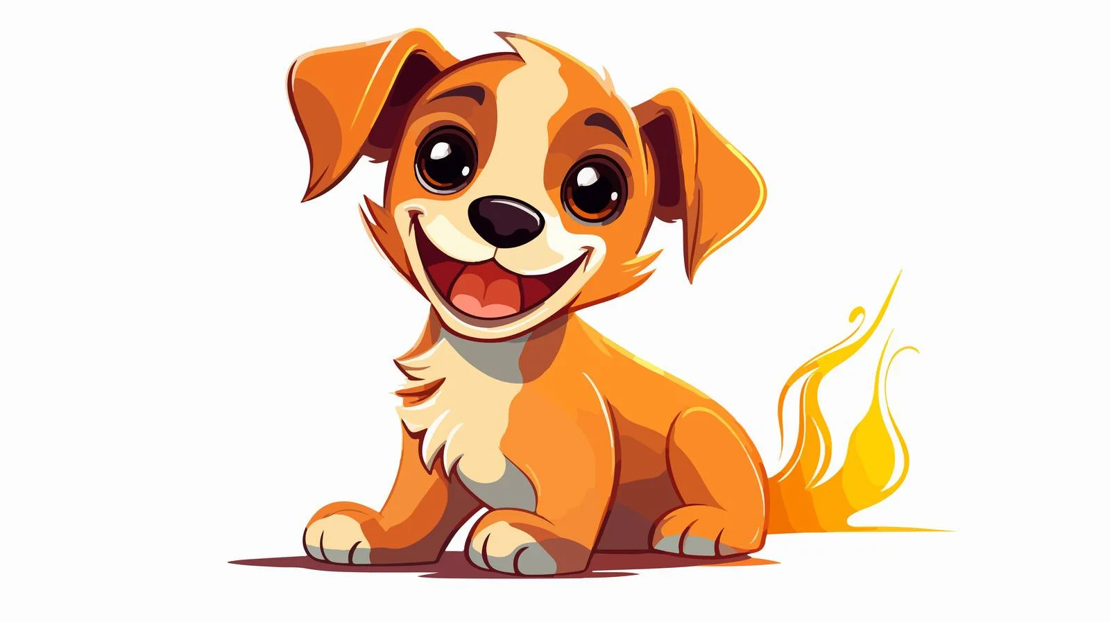 Cartoon Dog Warm Line Drawing — free download from Dotvec