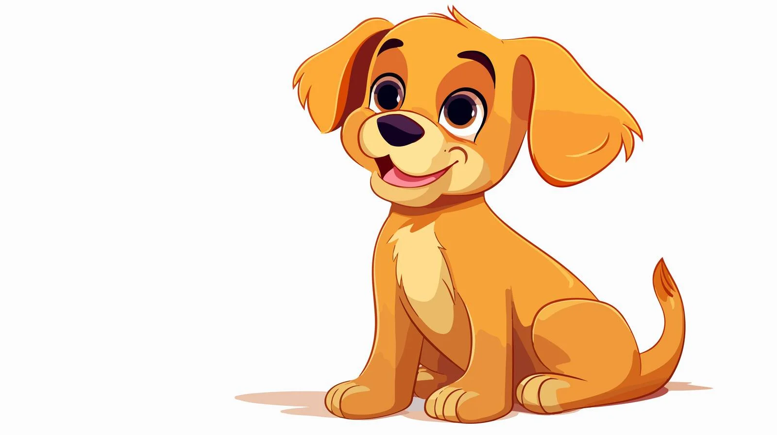 Cartoon Dog Gradient Line Drawing — free download from Dotvec
