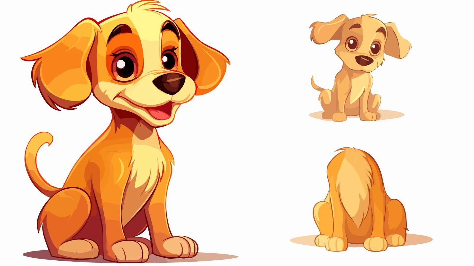 Cartoon Dog Line Drawing — free download from Dotvec