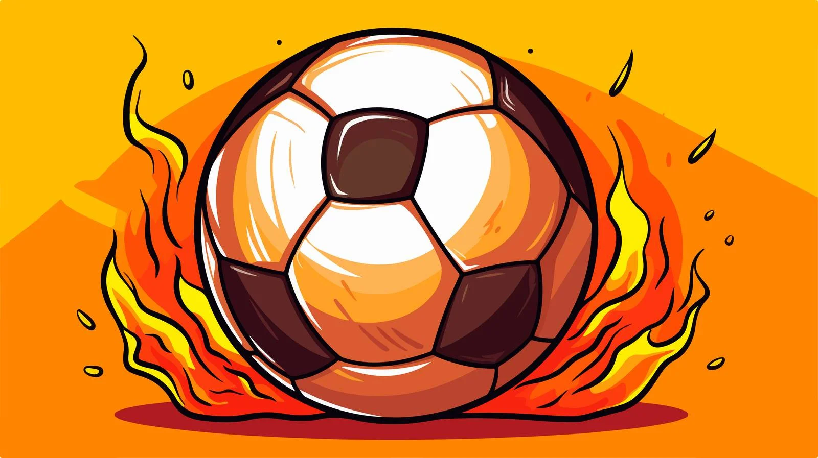 Cartoon Football Line Art — free download from Dotvec