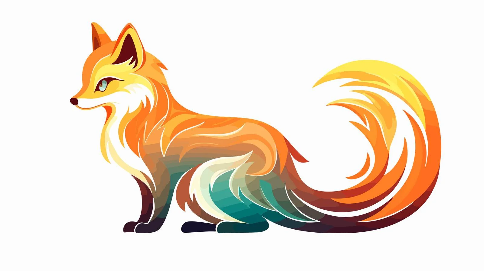 Fox Cartoon Line Drawing Illustration — free download from Dotvec