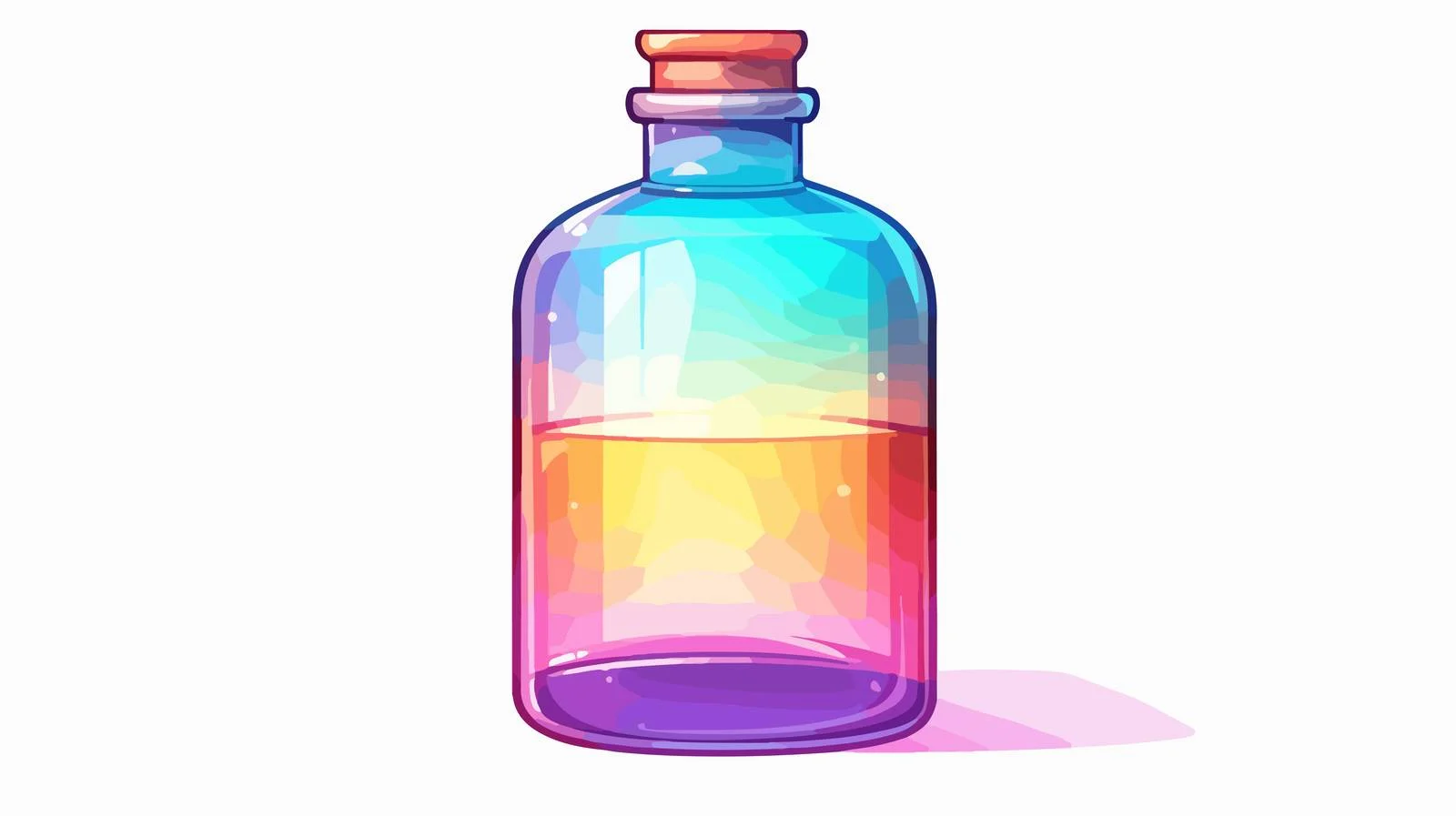 Cartoon Glass Bottle Illustration — free download from Dotvec