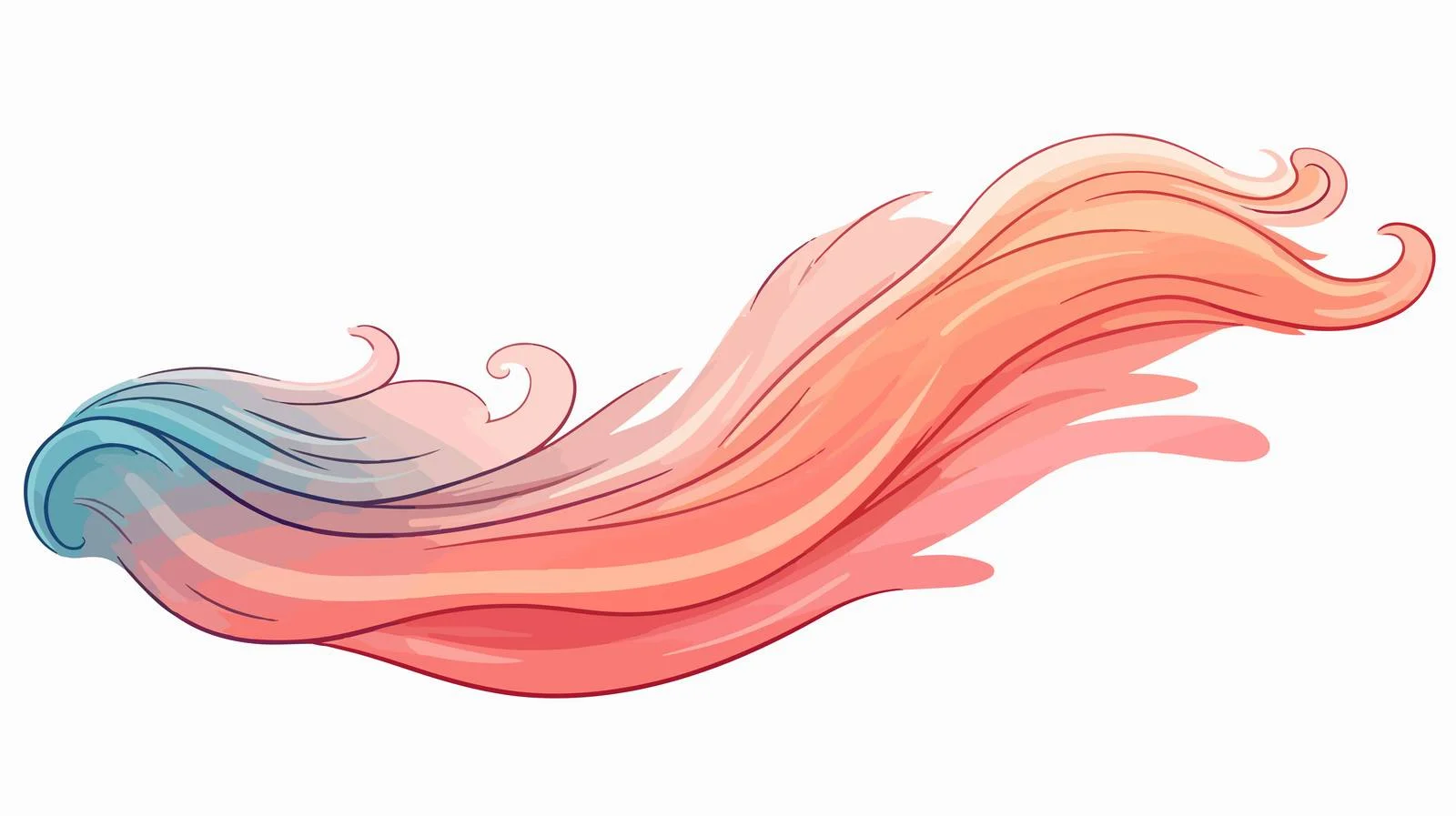 Cartoon Gust of Air Illustration — free download from Dotvec