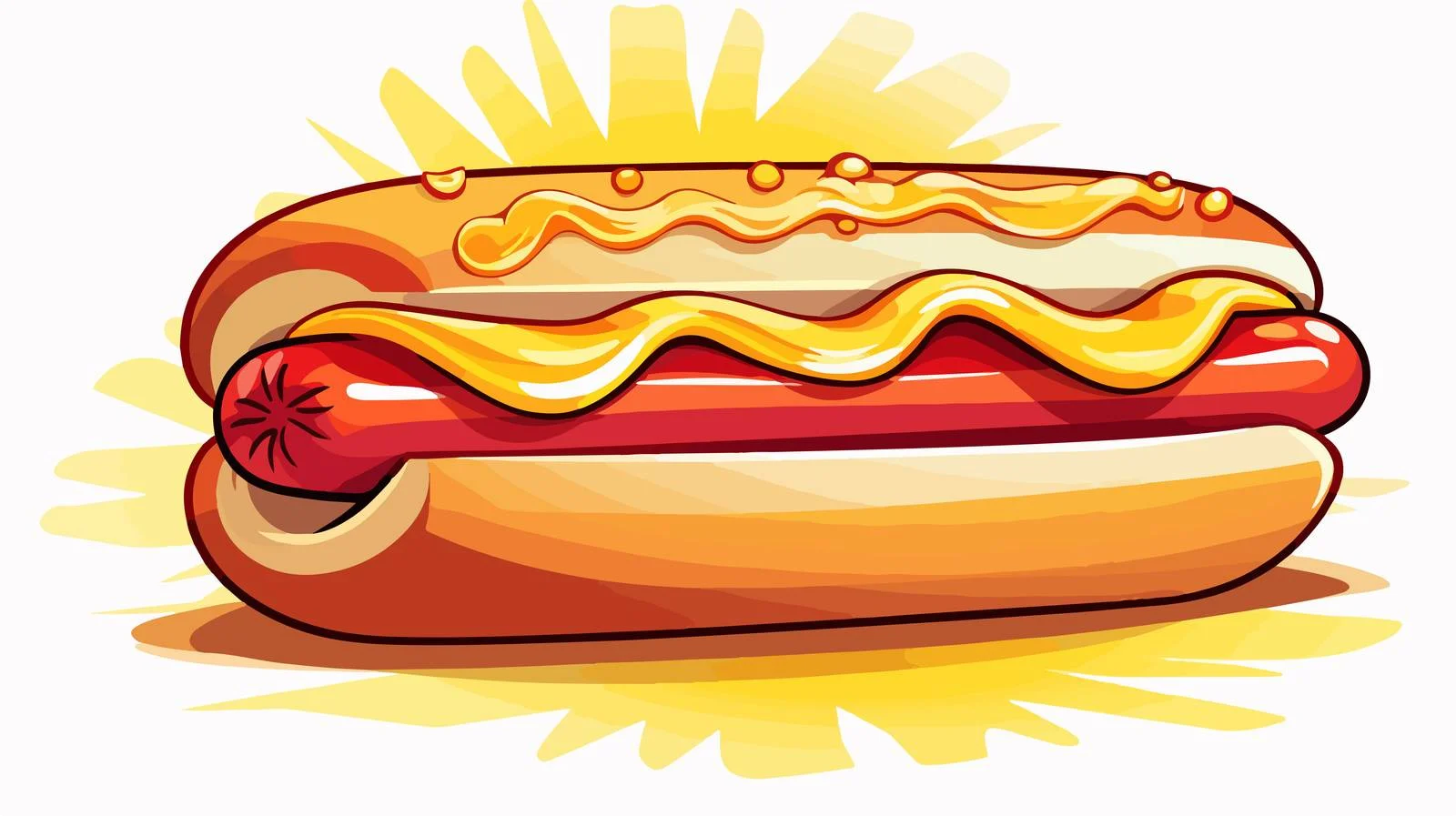 Cartoon Hot Dog Gradient Illustration — free download from Dotvec