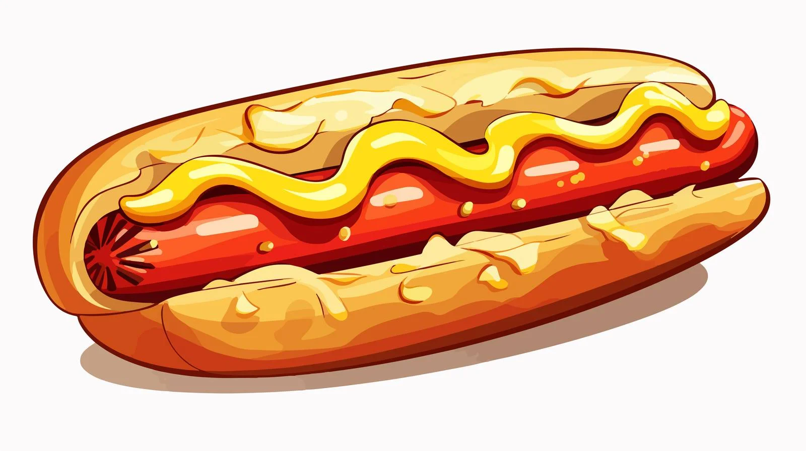 Cartoon Hot Dog Illustration — free download from Dotvec