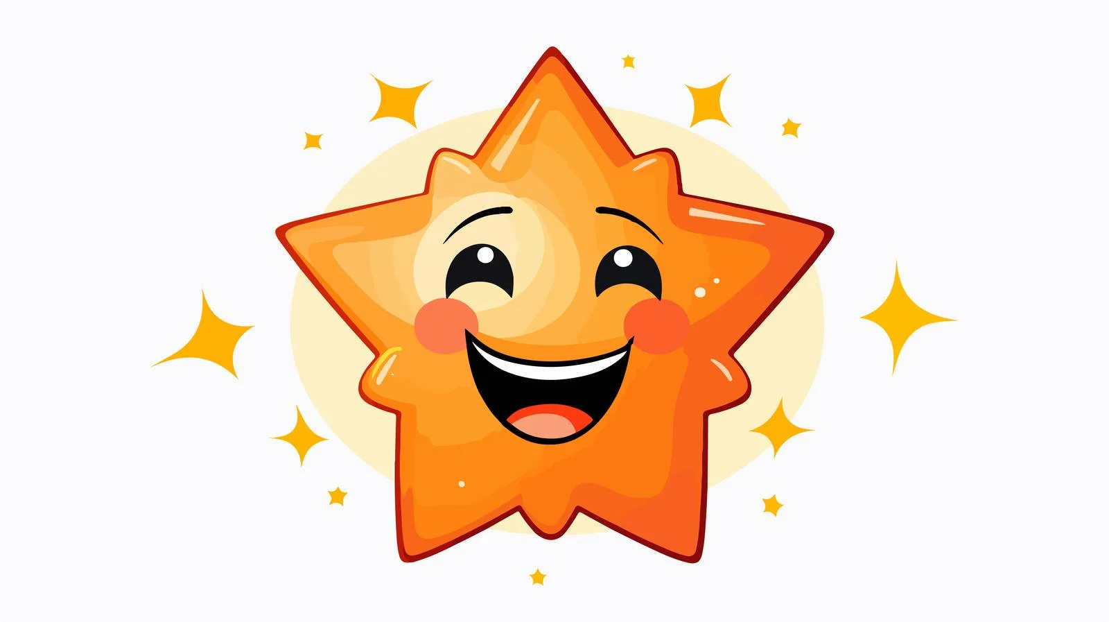 Cheerful Star Line Art Illustration — free download from Dotvec